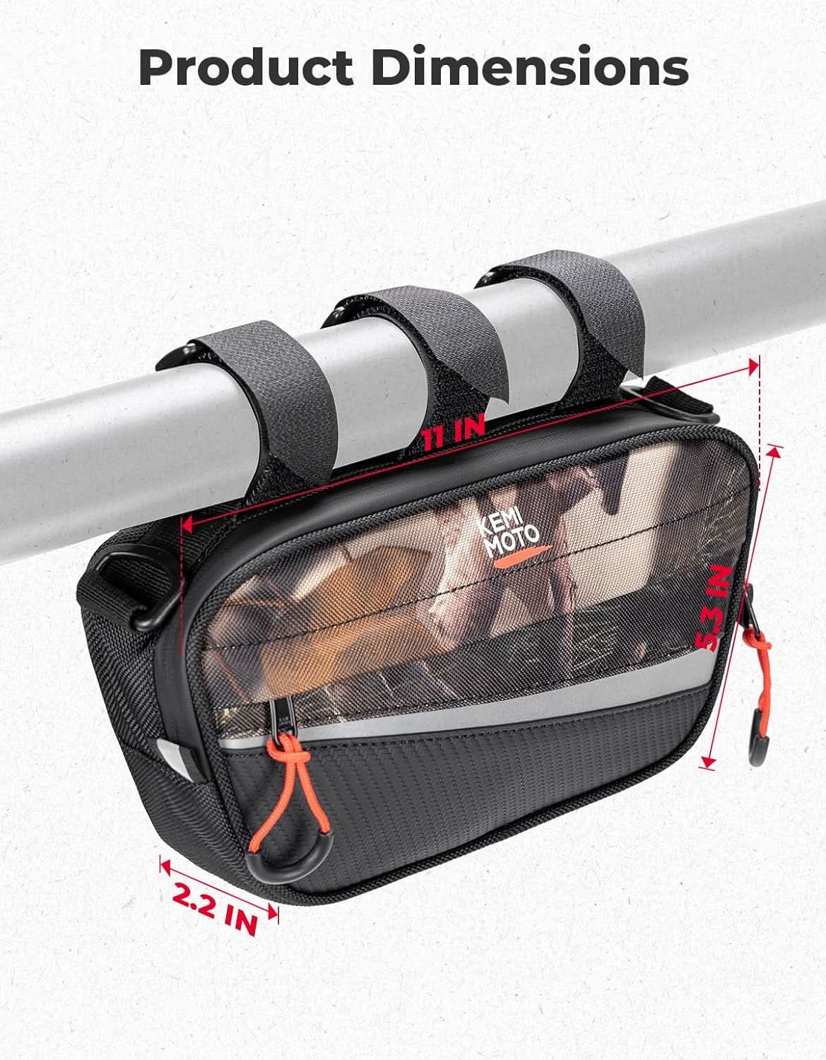 Kemimoto UTV borsa roll-bar mimetica 11x5" impermeabile