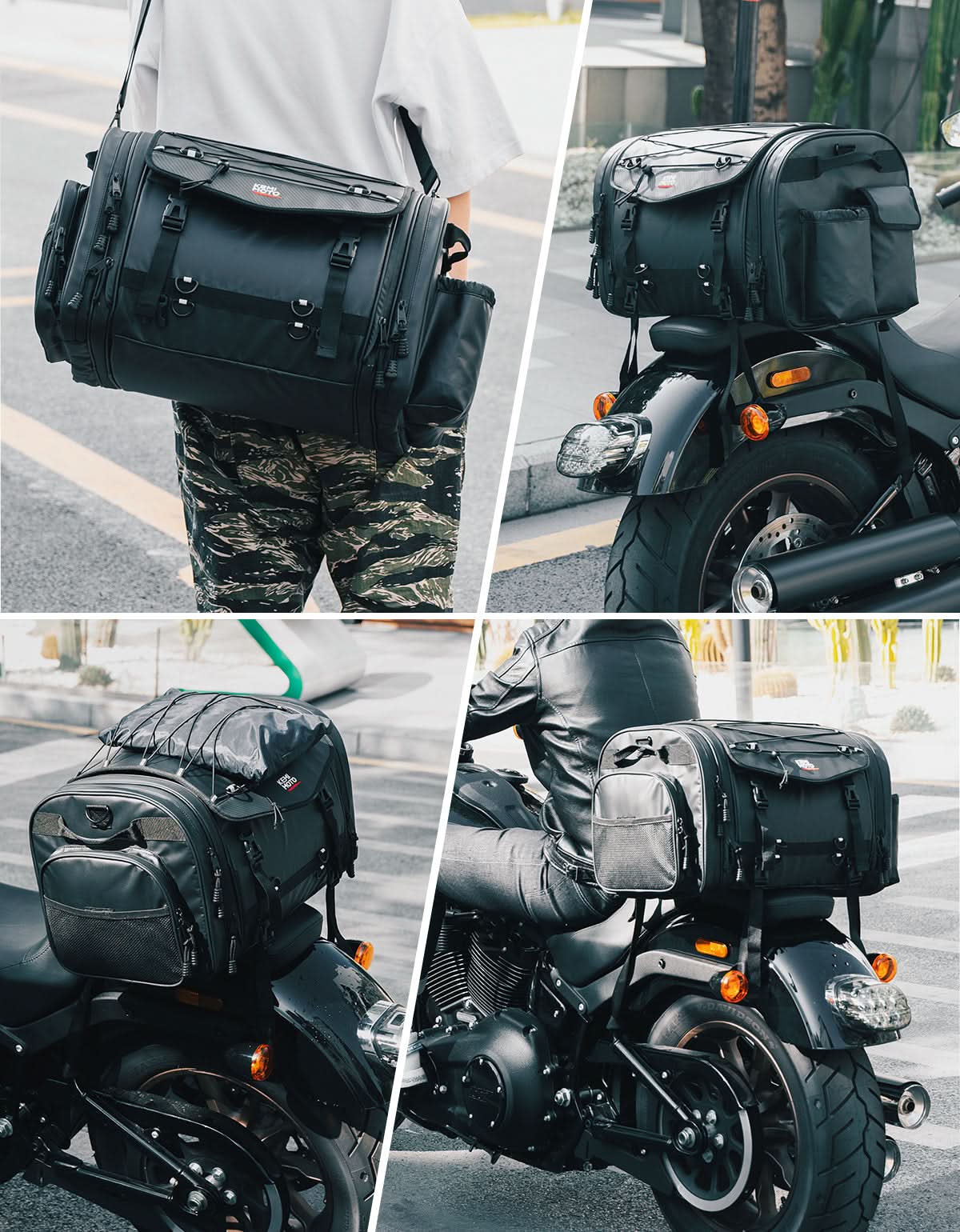 KEMIMOTO Borsa Moto 60L Impermeabile da Sella
