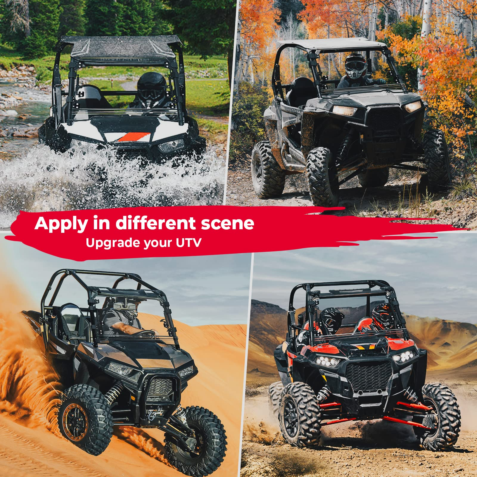 KEMIMOTO Parabrezza Ribaltabile 4-in-1 RZR XP 1000 Policarbonato