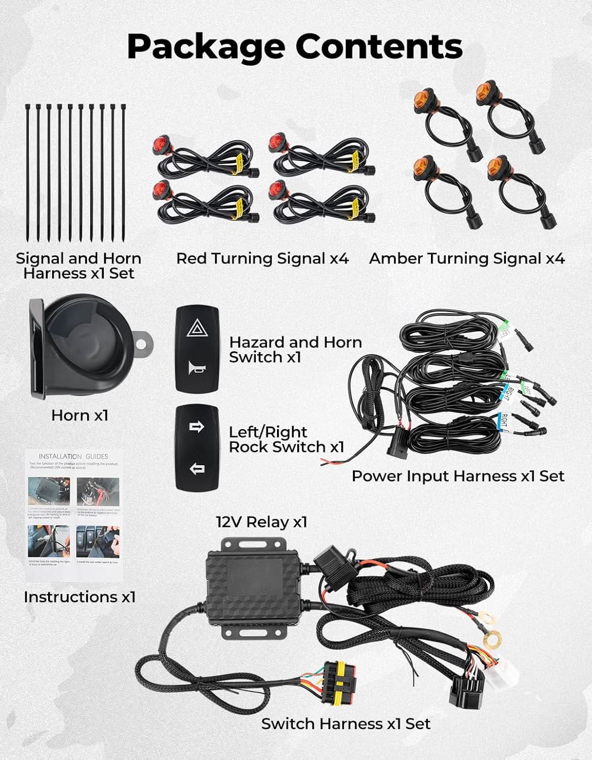 Kemimoto kit frecce UTV clacson 110dB plug-play