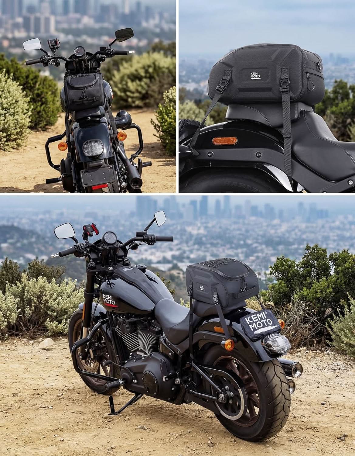 KEMIMOTO Borsa posteriore moto impermeabile 13L guscio rigido