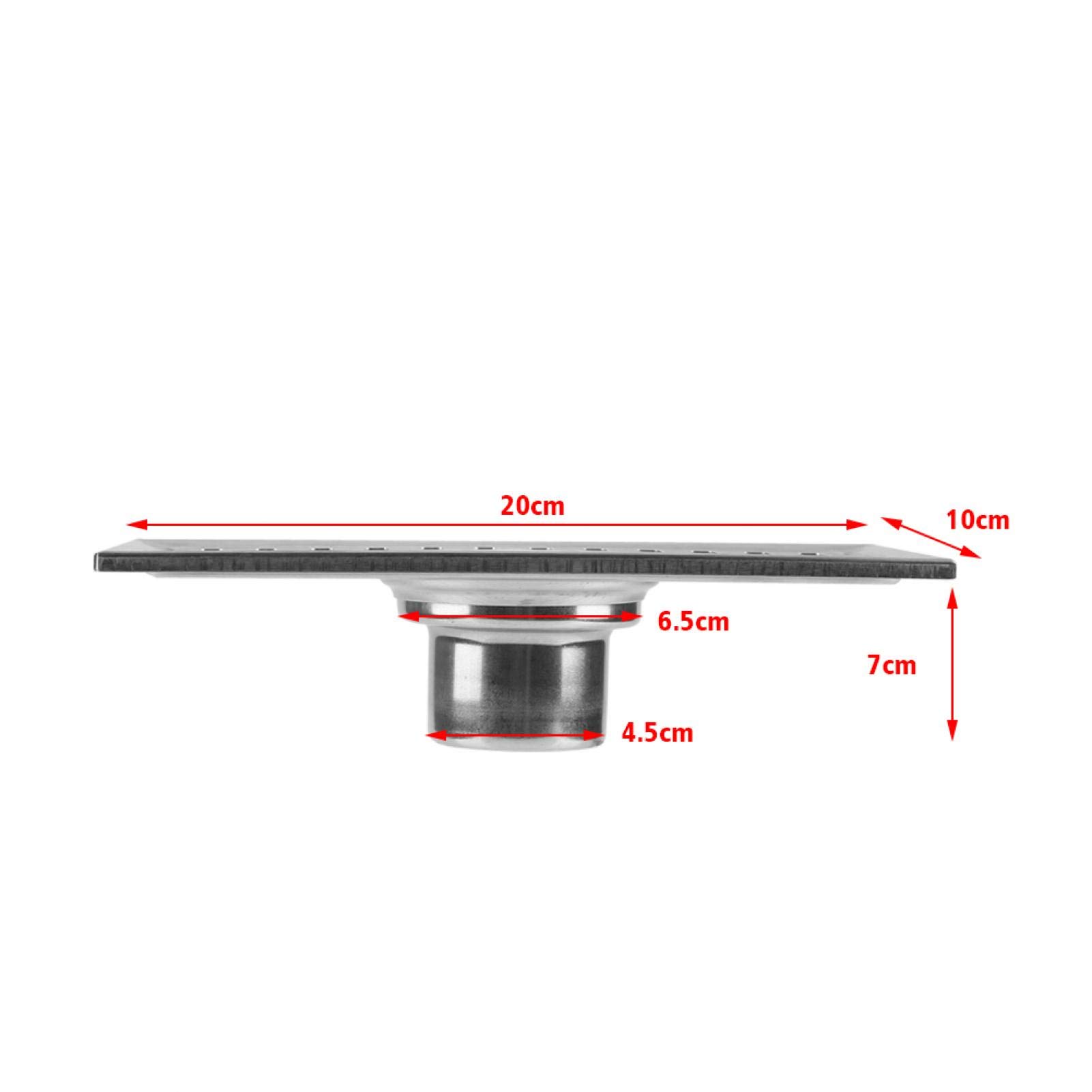 Kuuleyn scarico doccia rettangolare 20x10 inox antiodore