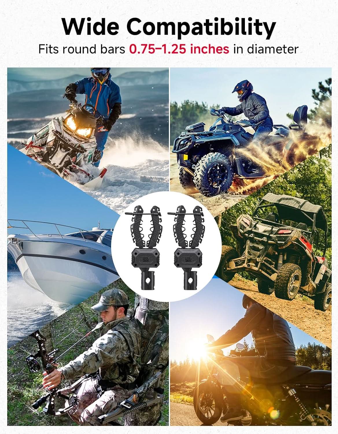 Kemimoto portattrezzi ATV singolo per tubi 19-32 mm