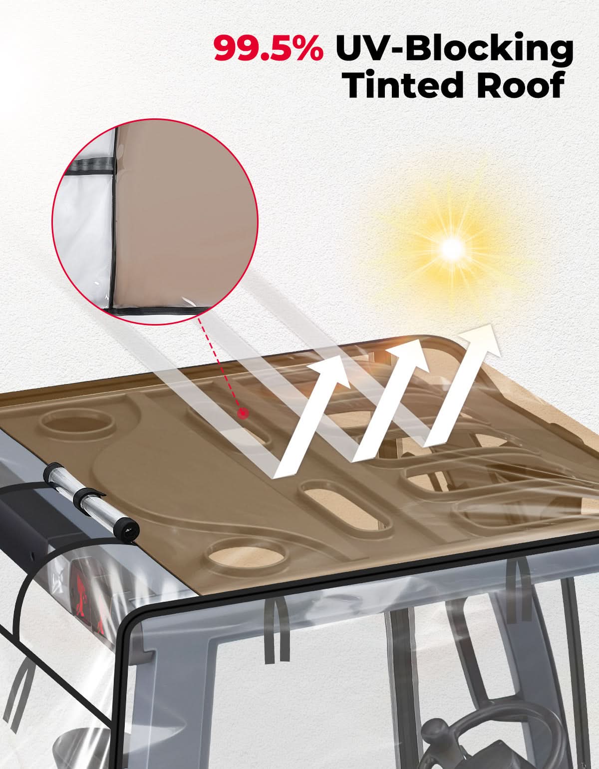 KEMIMOTO telo coprimuletto impermeabile 6000 lb con lunotto