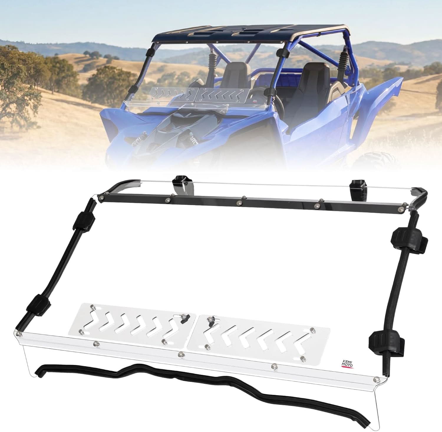 KEMIMOTO Parabrezza Anteriore per Yamaha YXZ PC Ventilato
