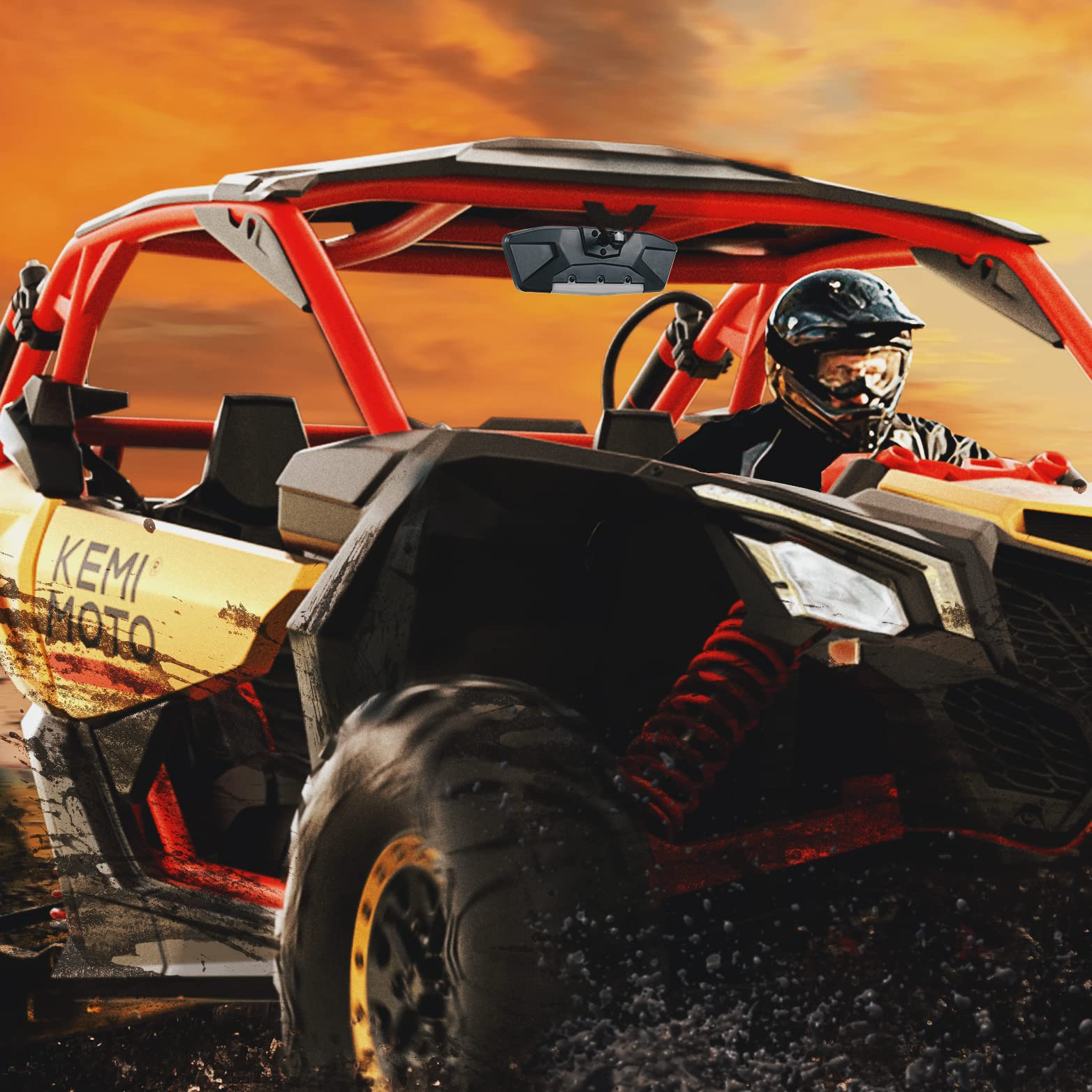 KEMIMOTO Maverick X3 Specchietto Centrale LED 1000 Lumen