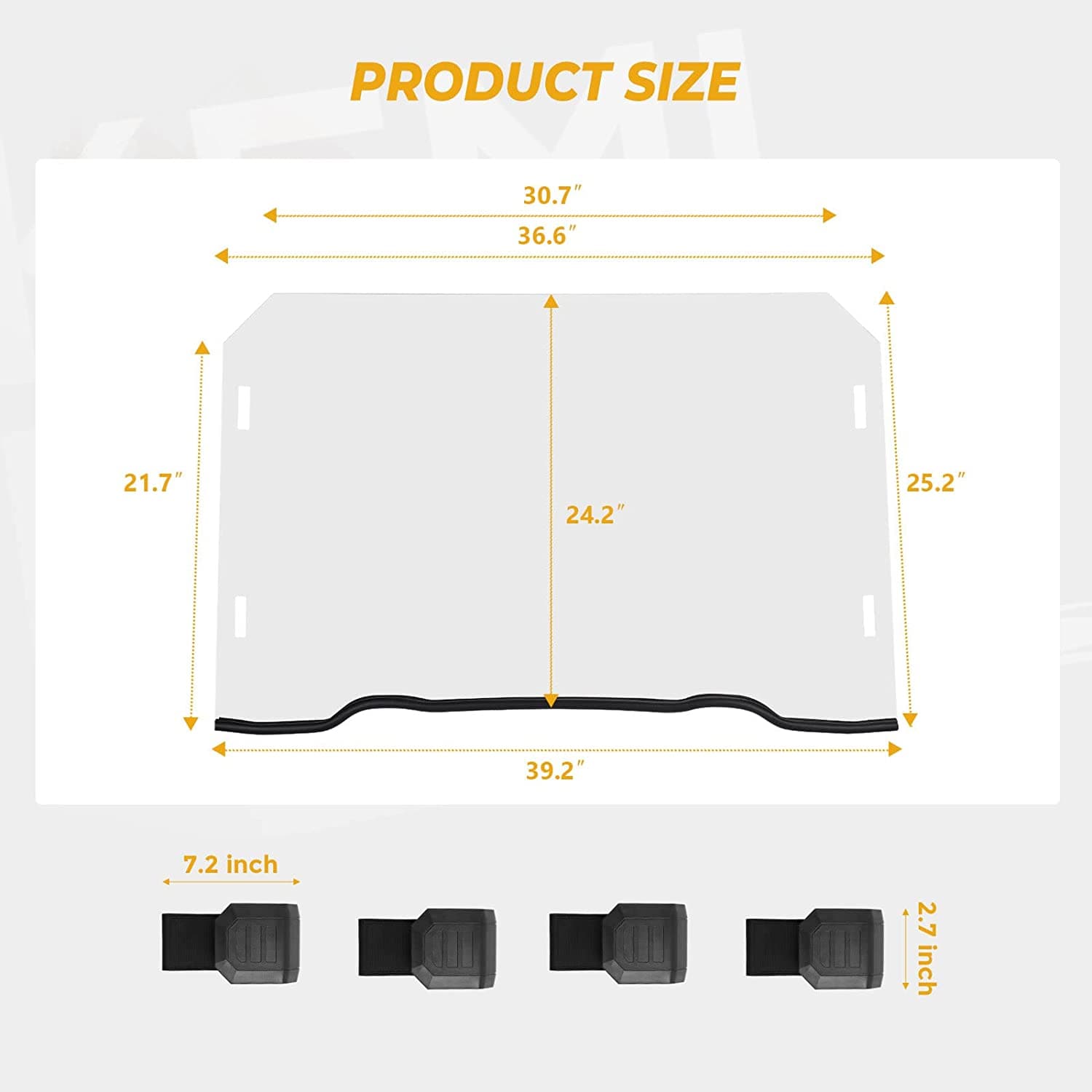 Kemimoto B0110-02803CL parabrezza anteriore RZR 1000 PC 2014-2020