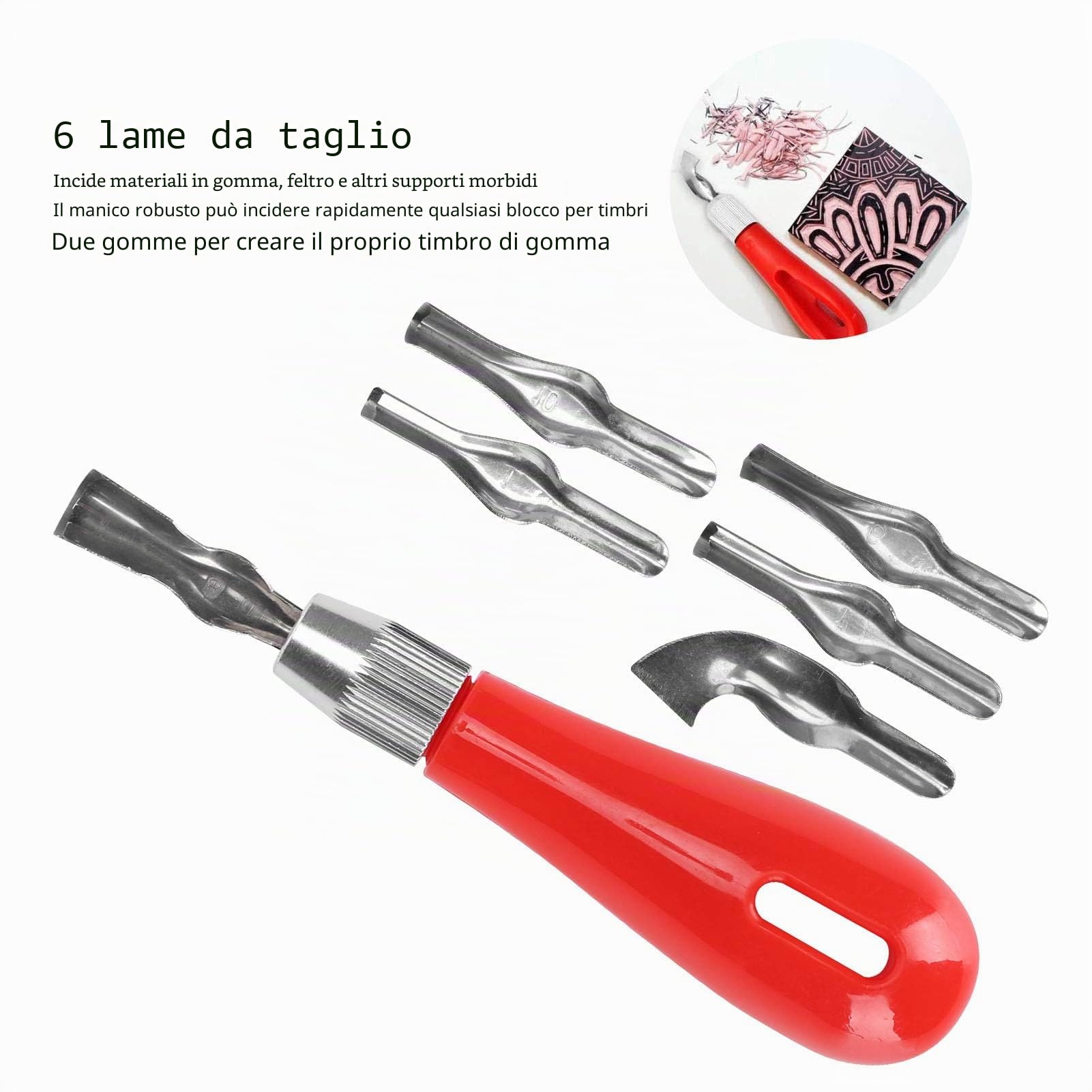 Hapivida kit timbri gomma completo con rullo 6 cm