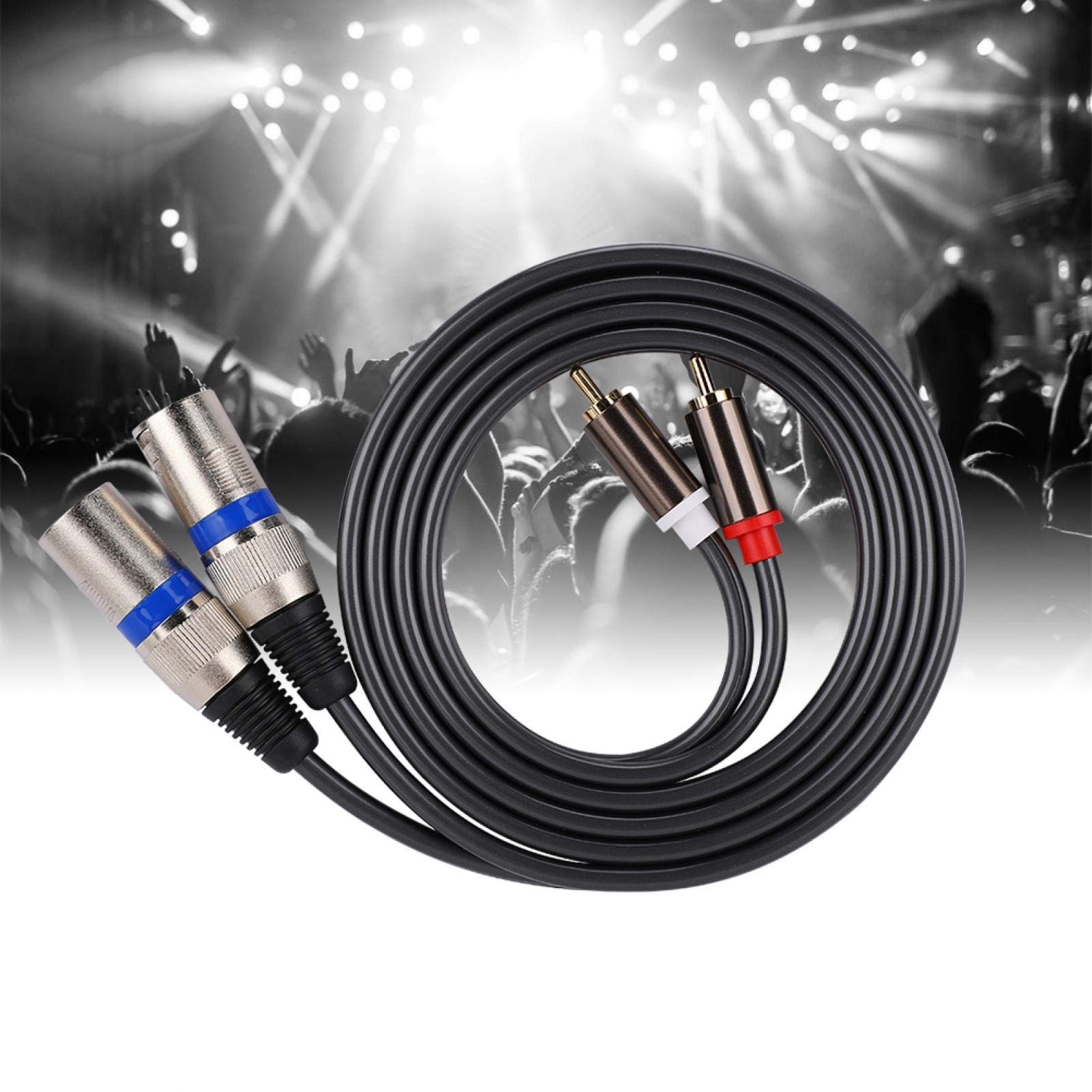 Kuuleyn Cavo RCA Maschio a XLR 1,5 m Adattatore Audio Rame