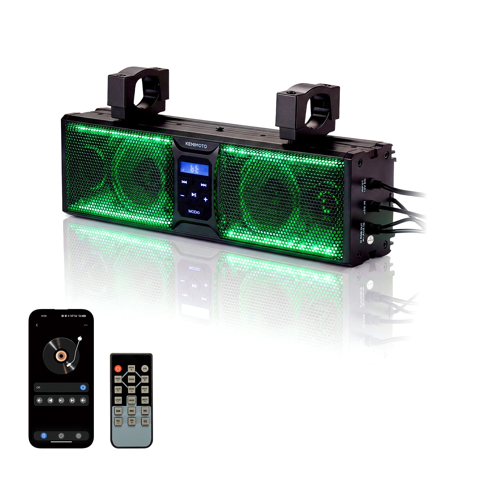 KEMIMOTO soundbar 16 pollici bluetooth RGB impermeabile
