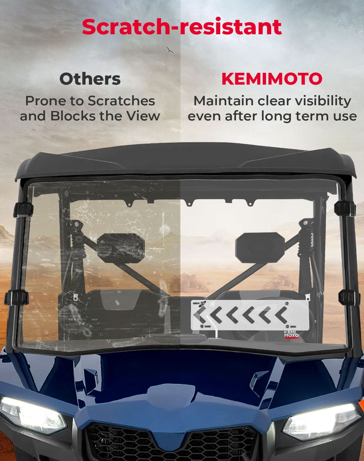 KEMIMOTO UFORCE 600 800XL Parabrezza Anteriore Ventilato PC
