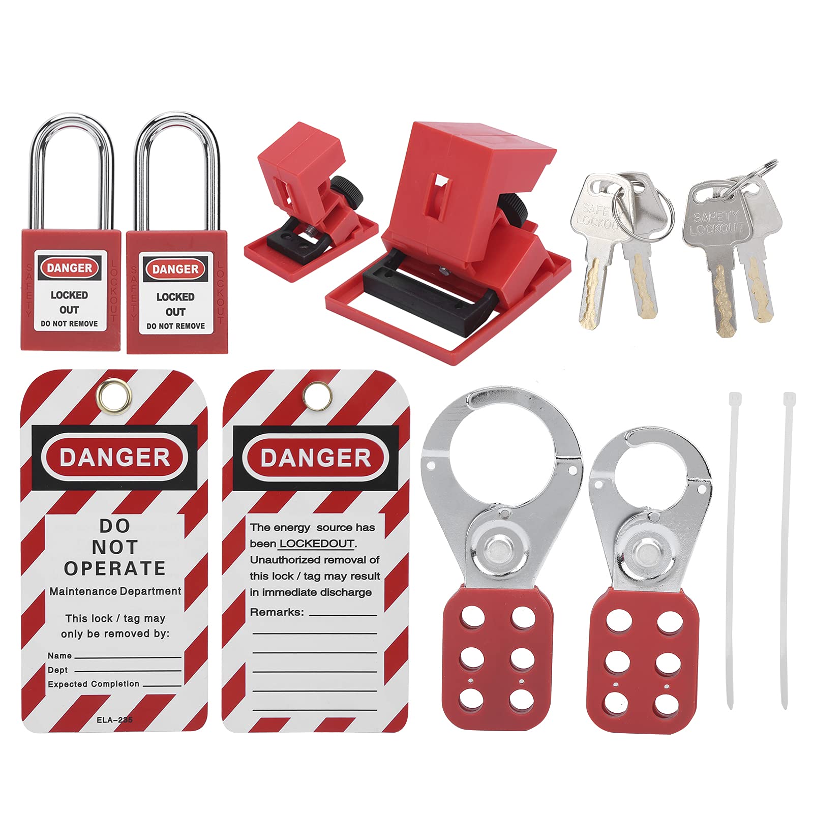 Kuuleyn Kit Lockout Tagout Elettrico Lucchetti Sicurezza con Borsa