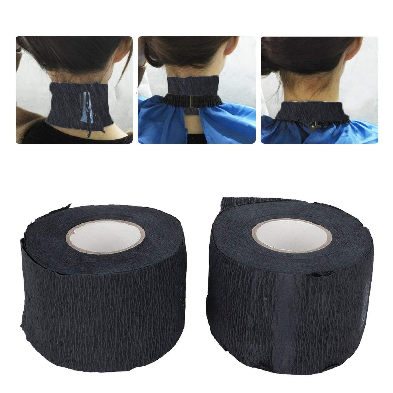 Kuuleyn Strisce Collo Carta Nere 2pz Elastiche