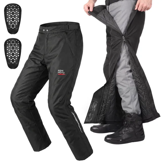 KEMIMOTO Quick-Off pantaloni moto invernali antivento CE