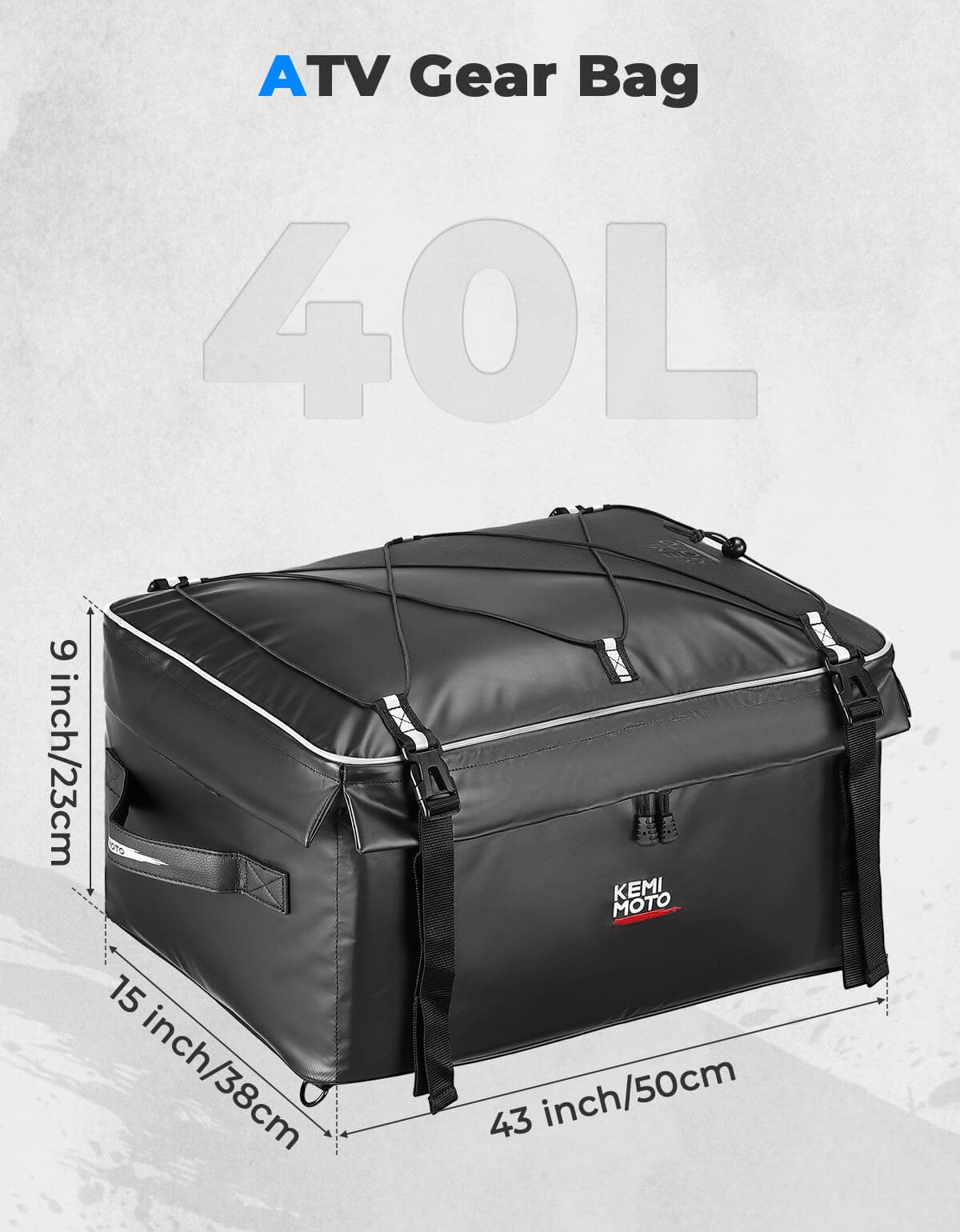 KEMIMOTO ATV 40L borsa portapacchi impermeabile 900D