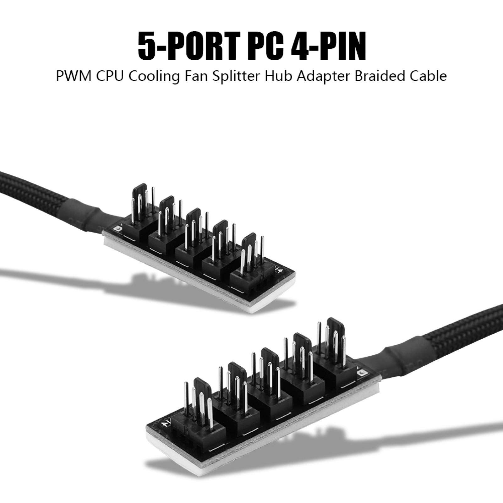 Kuuleyn Hub Splitter Ventola PWM 4 Pin 1 a 5 Porte