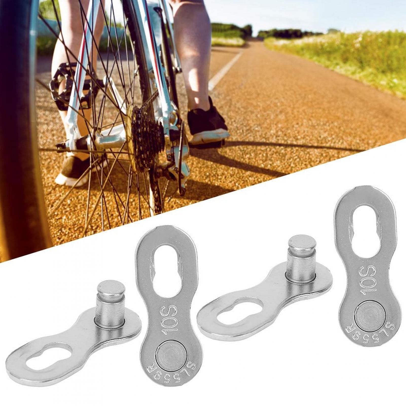 Kuuleyn false maglie catena bici 10V argento 4 paia
