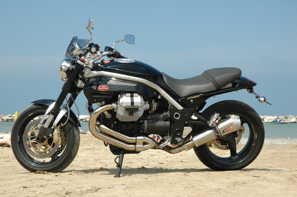 QD Exhaust Magnum Moto Guzzi Griso 850-1100-1200 8V Scarico Titanio