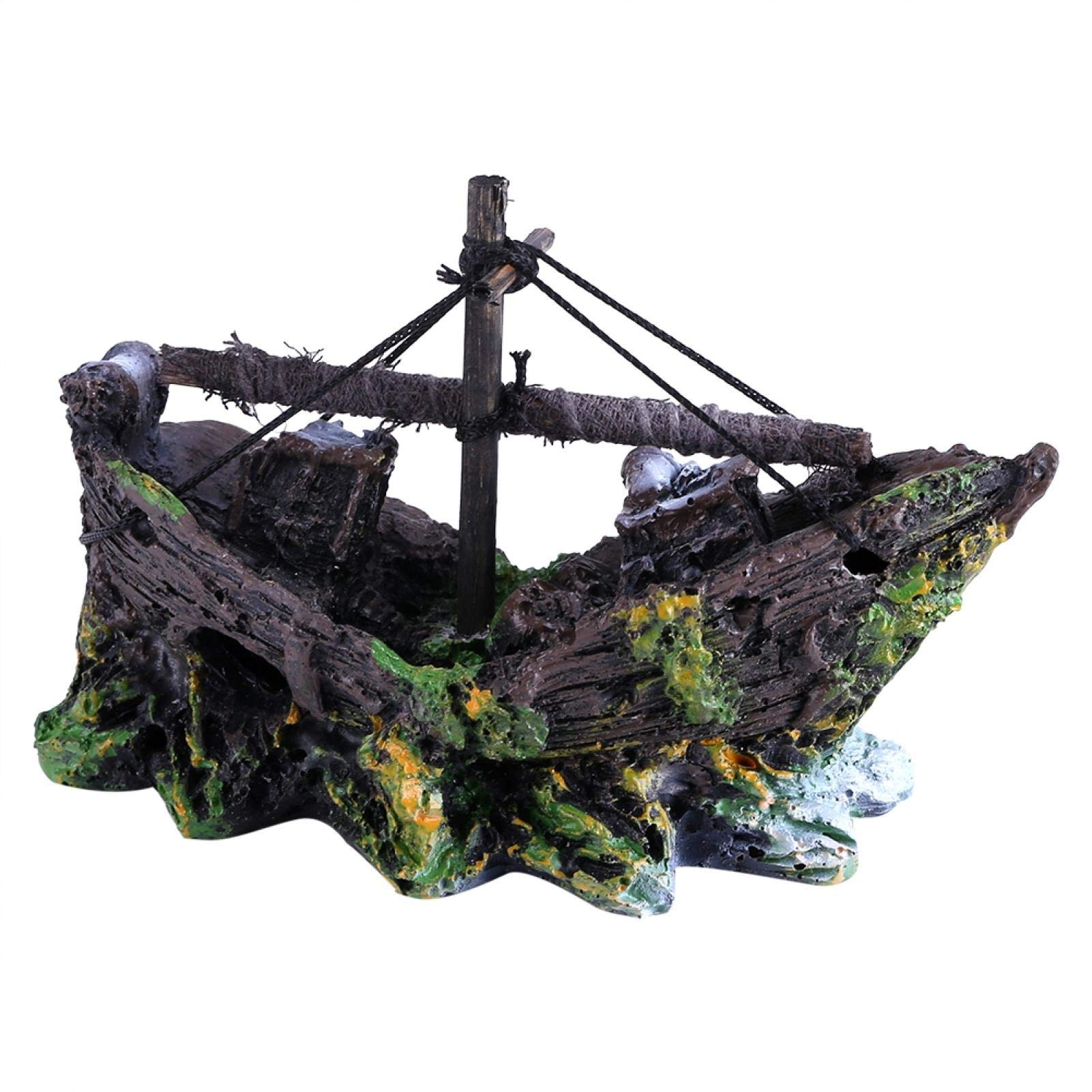 Kuuleyn decorazione acquario resina relitto 13 cm