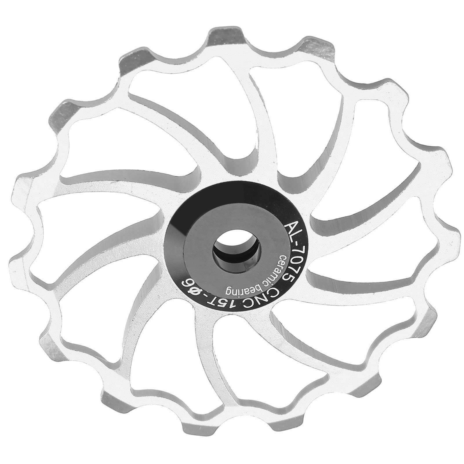 Kuuleyn Puleggia Cambio 15T Rotellina Ceramica Argento