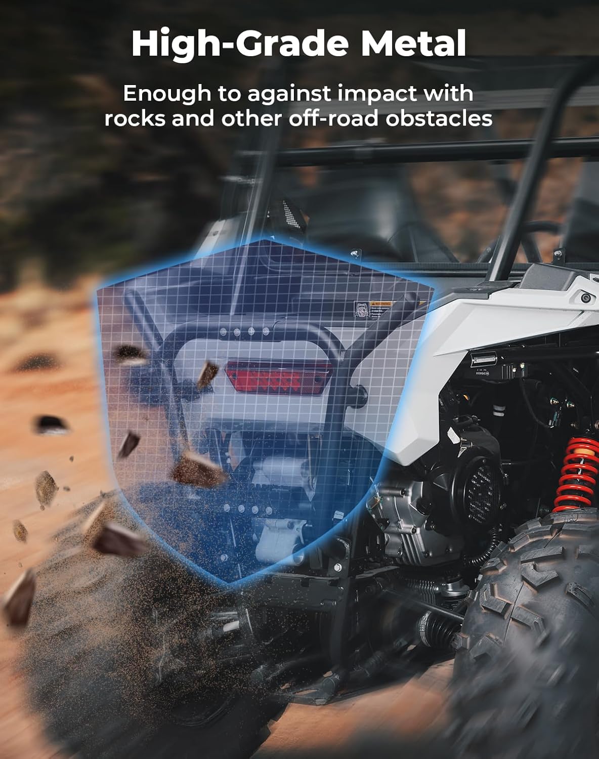 KEMIMOTO Paraurti Posteriore RZR 200 Metallo con Gradino