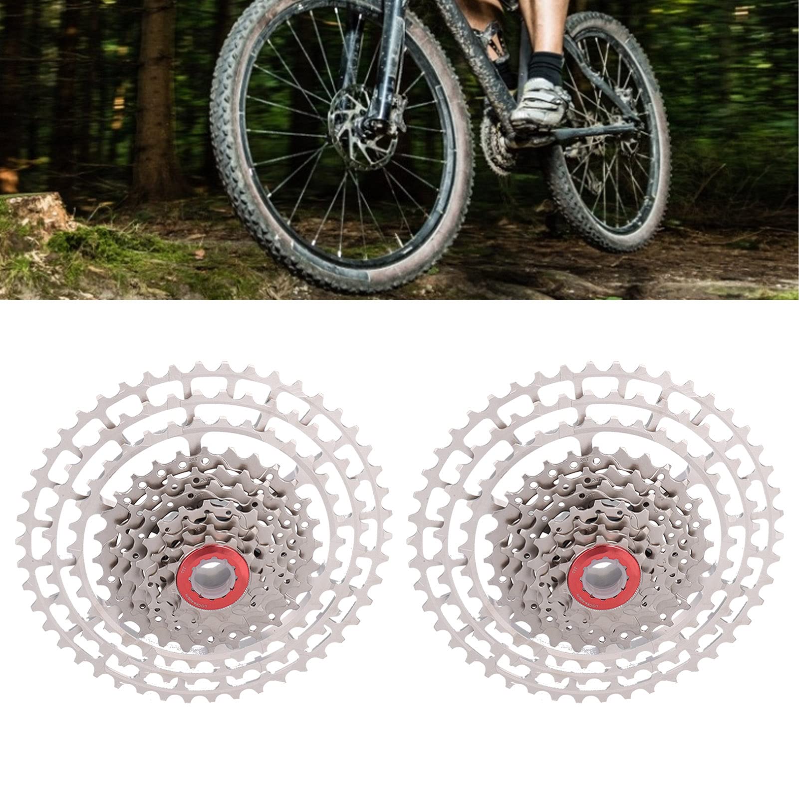 Hapivida Cassetta Bici 11-46T 10/11 Velocità Argento