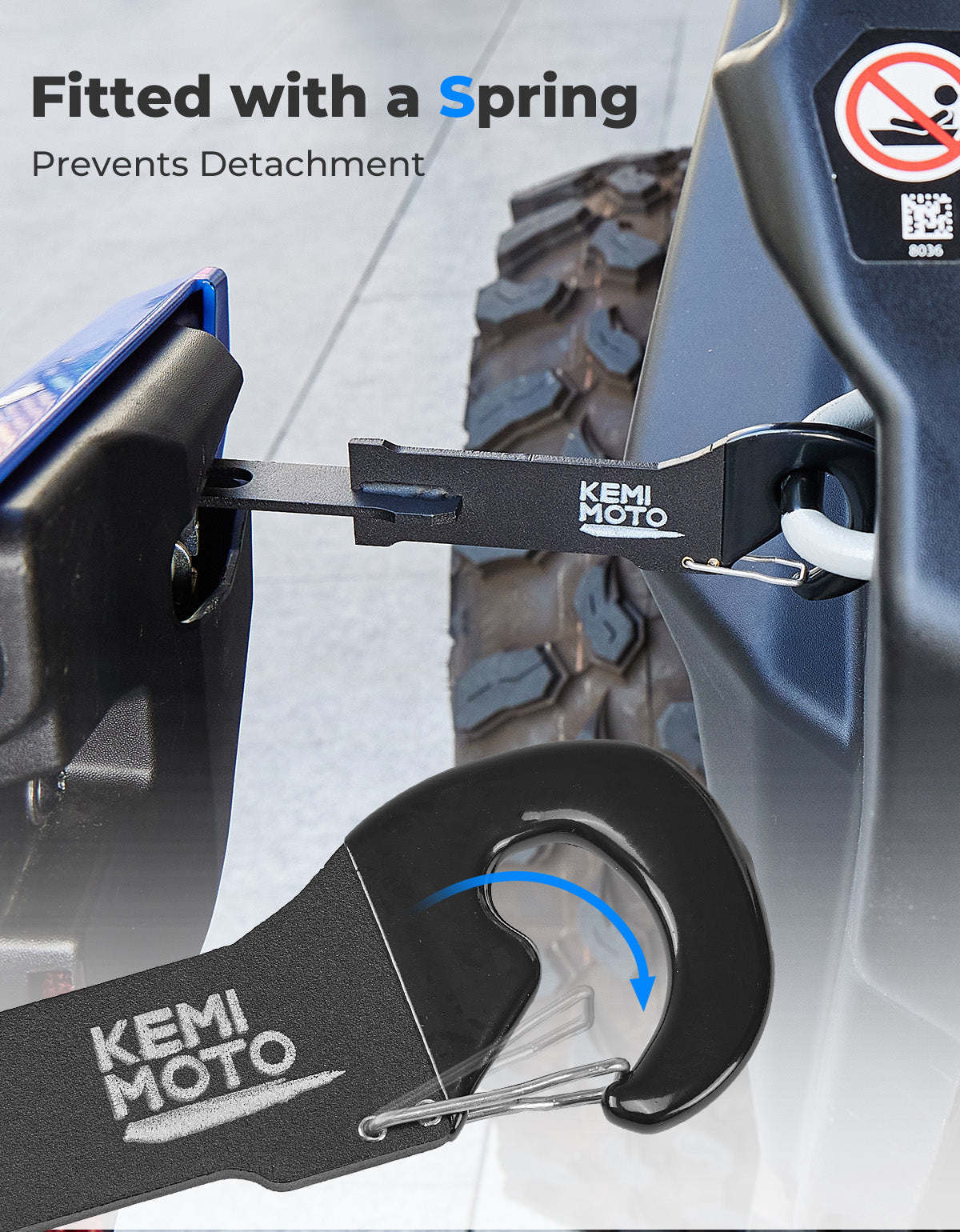 Kemimoto fermoporta UTV 7" nero Can-Am Polaris CFMOTO coppia