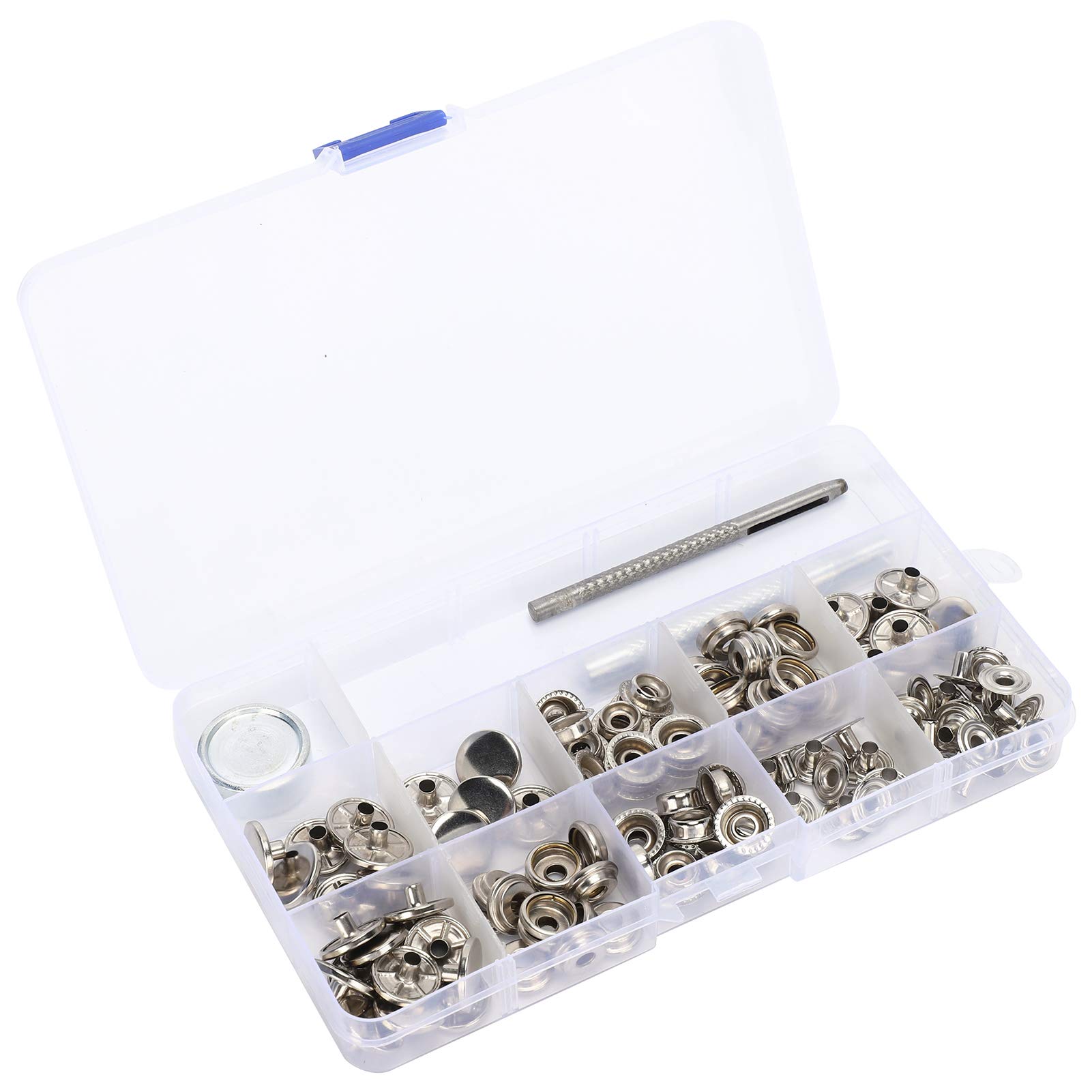 Kuuleyn Bottoni a Pressione Argento Kit 123 Pezzi Pinza