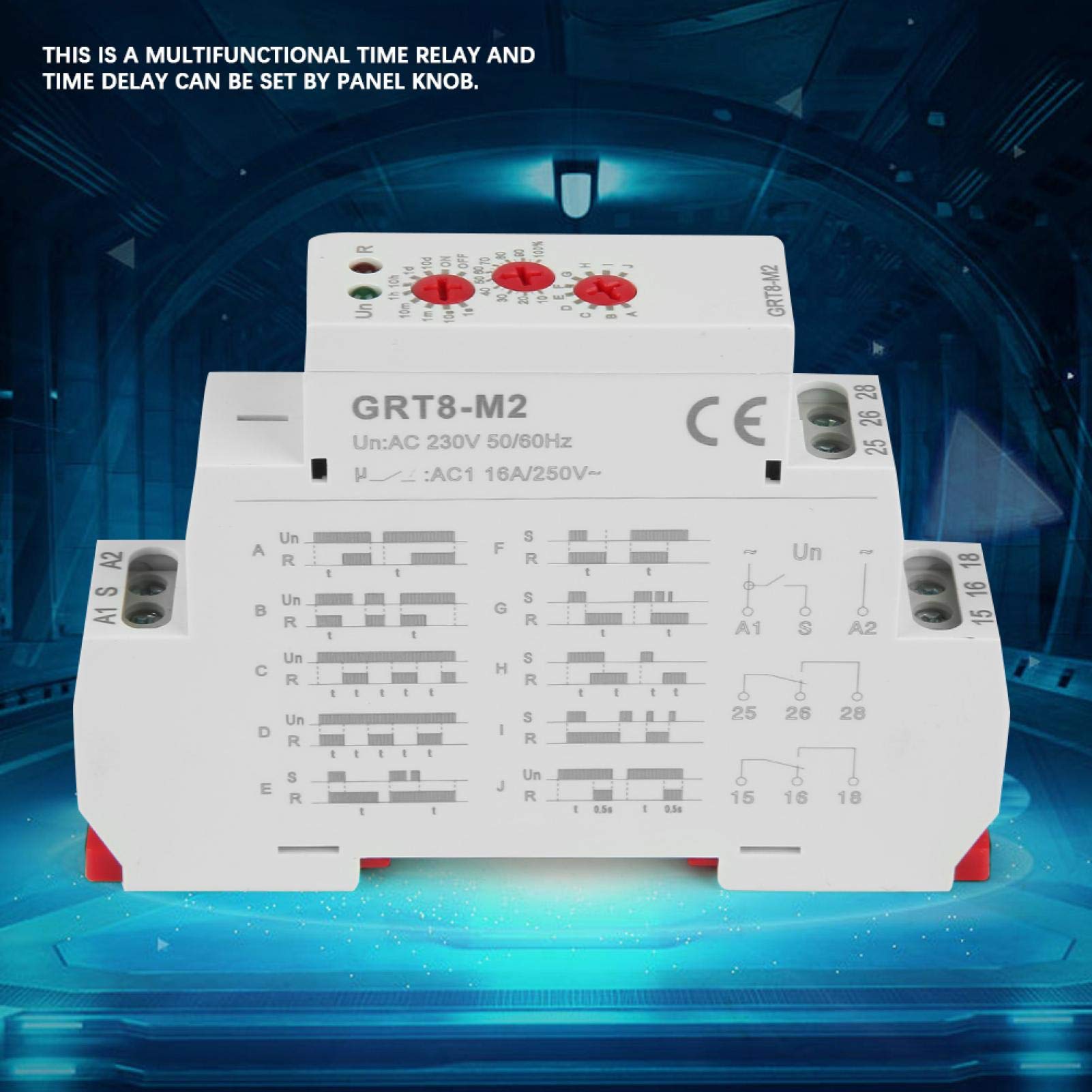 Kuuleyn GRT8-M2 relè temporizzato 220V 10 funzioni