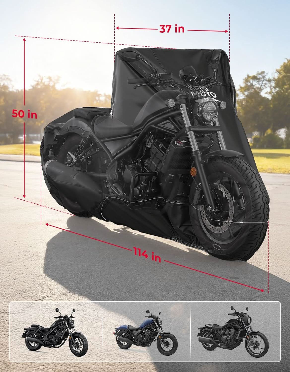 KEMIMOTO Cruiser telo coprimoto impermeabile 420D