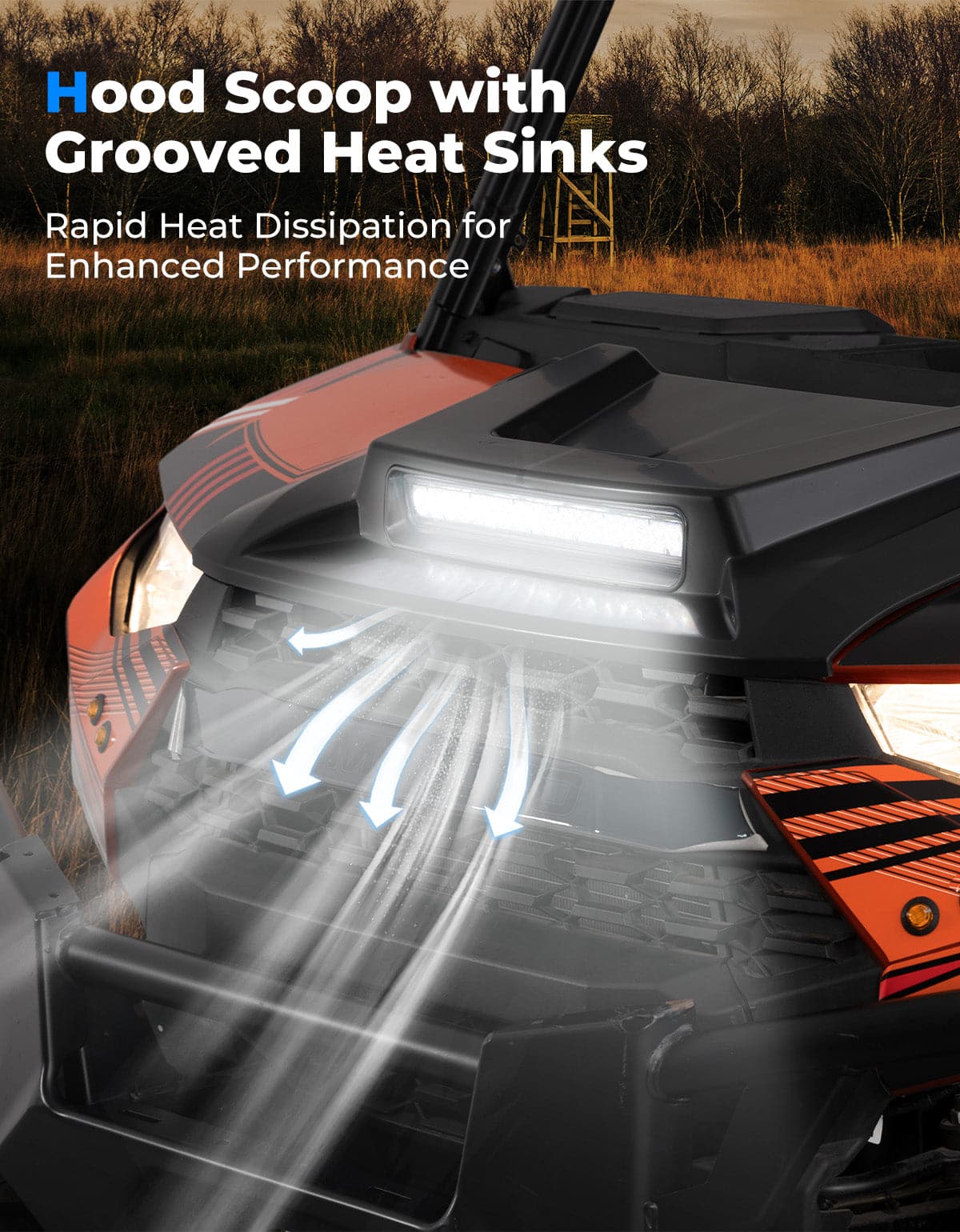 KEMIMOTO Hood Scoop presa cofano LED Ranger XP 1000