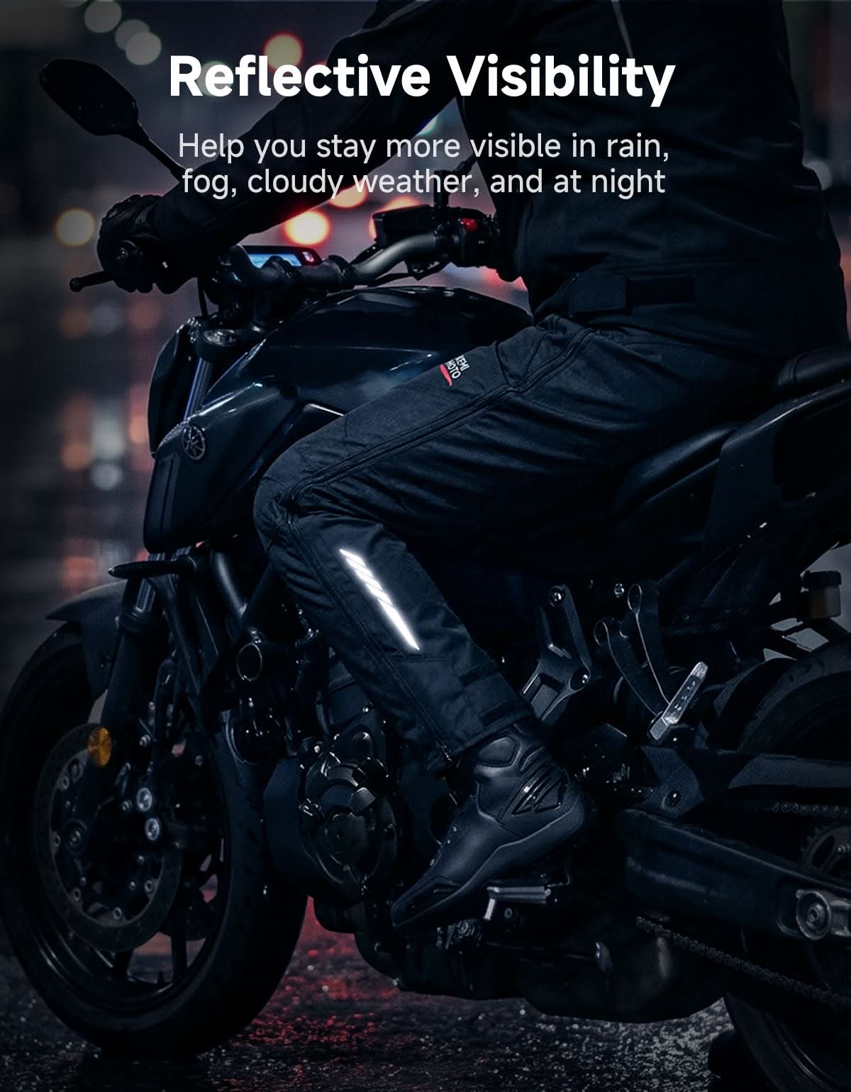 KEMIMOTO Quick-Off pantaloni moto invernali antivento CE