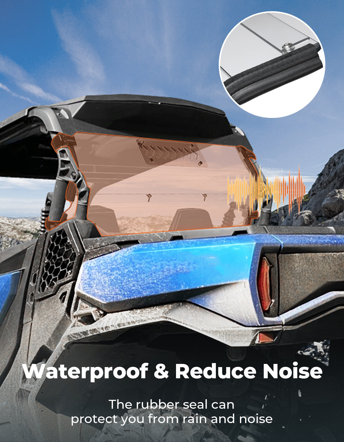 KEMIMOTO Lunotto Posteriore Can-Am Commander 1000 Ventilato