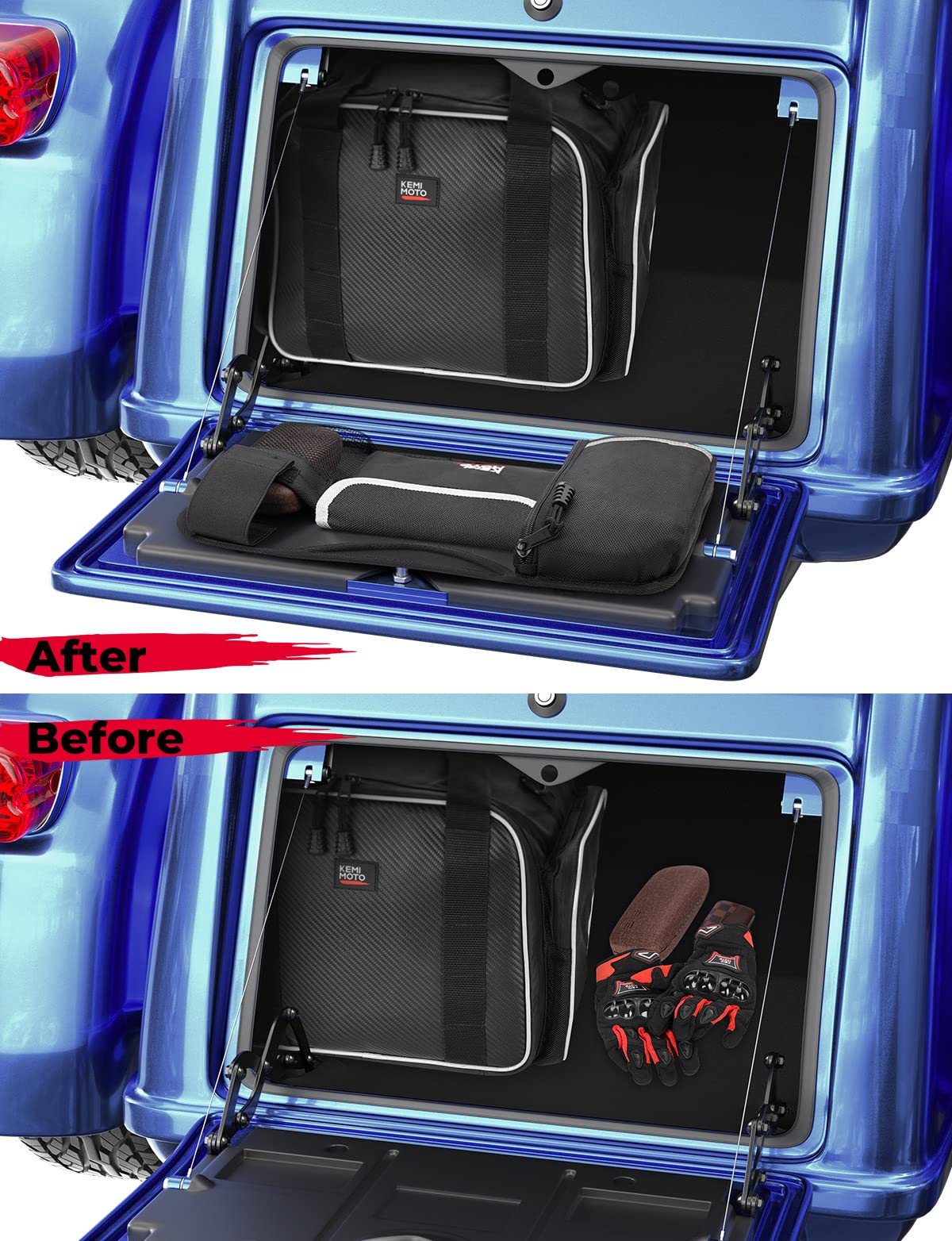KEMIMOTO Tri Glide Freewheeler organizer bauletto con tasche