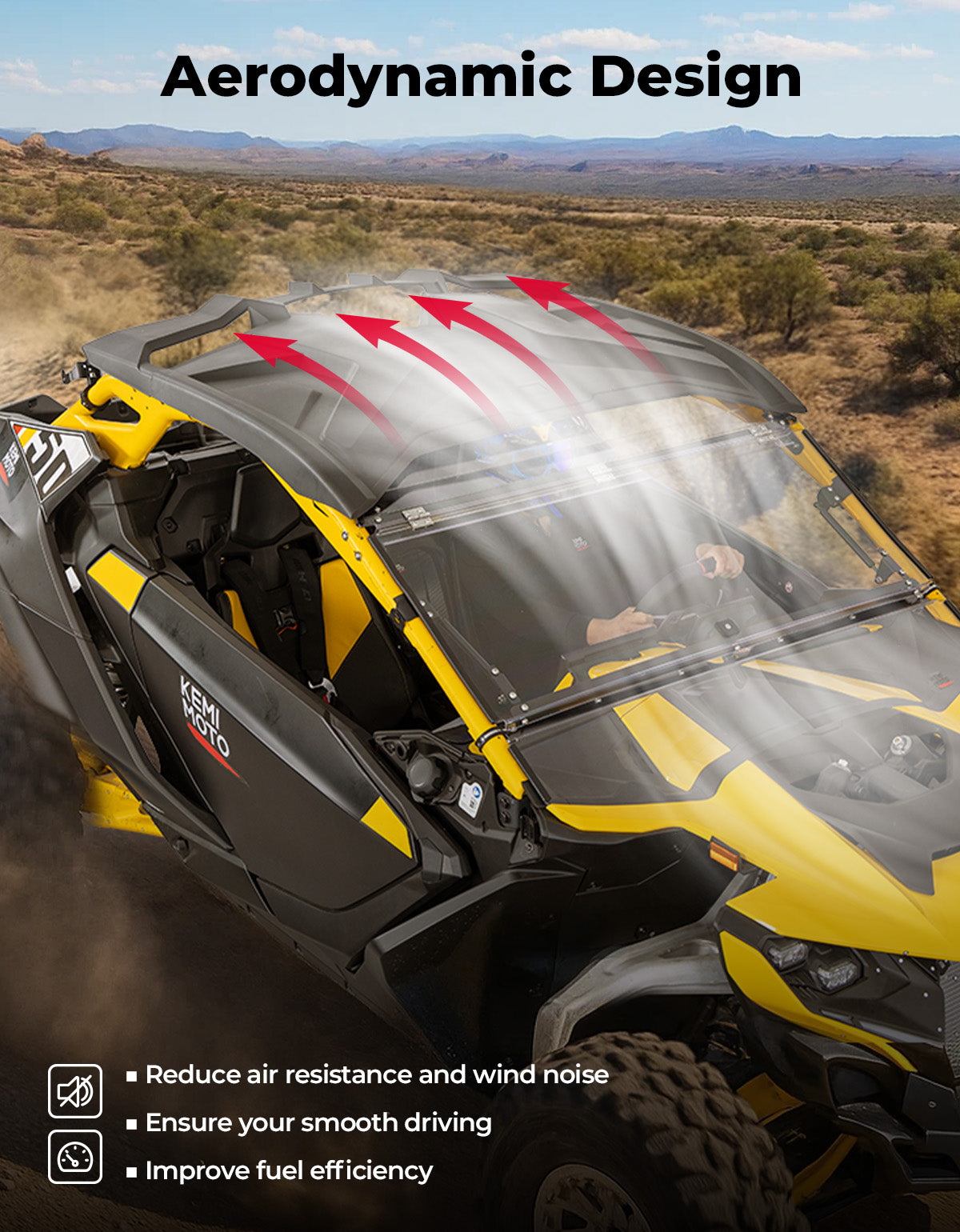 KEMIMOTO Tetto Rigido Can-Am Maverick R HDPE 2 Pezzi