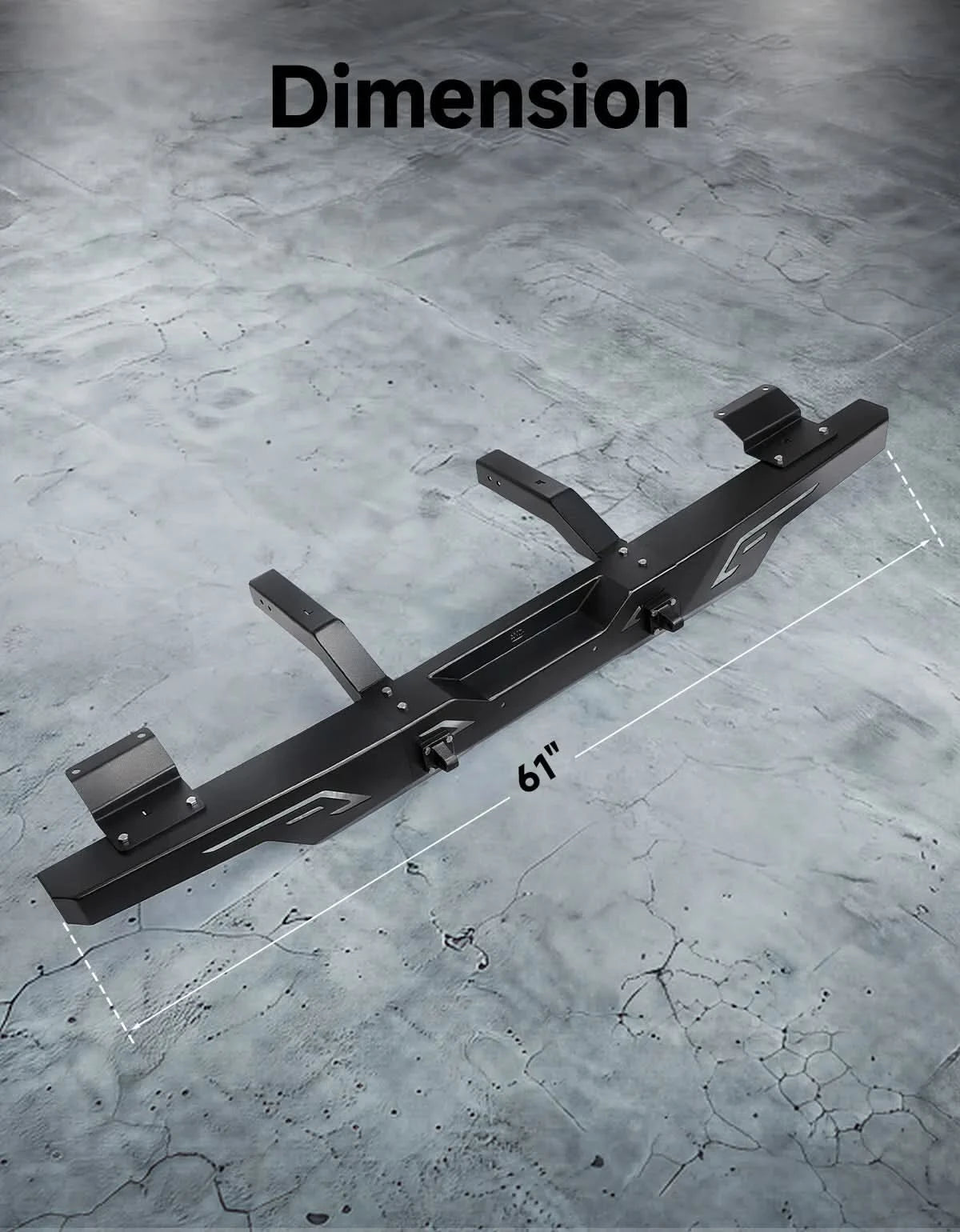 KEMIMOTO Paraurti Posteriore Polaris Ranger XP 1000 Acciaio D-Ring