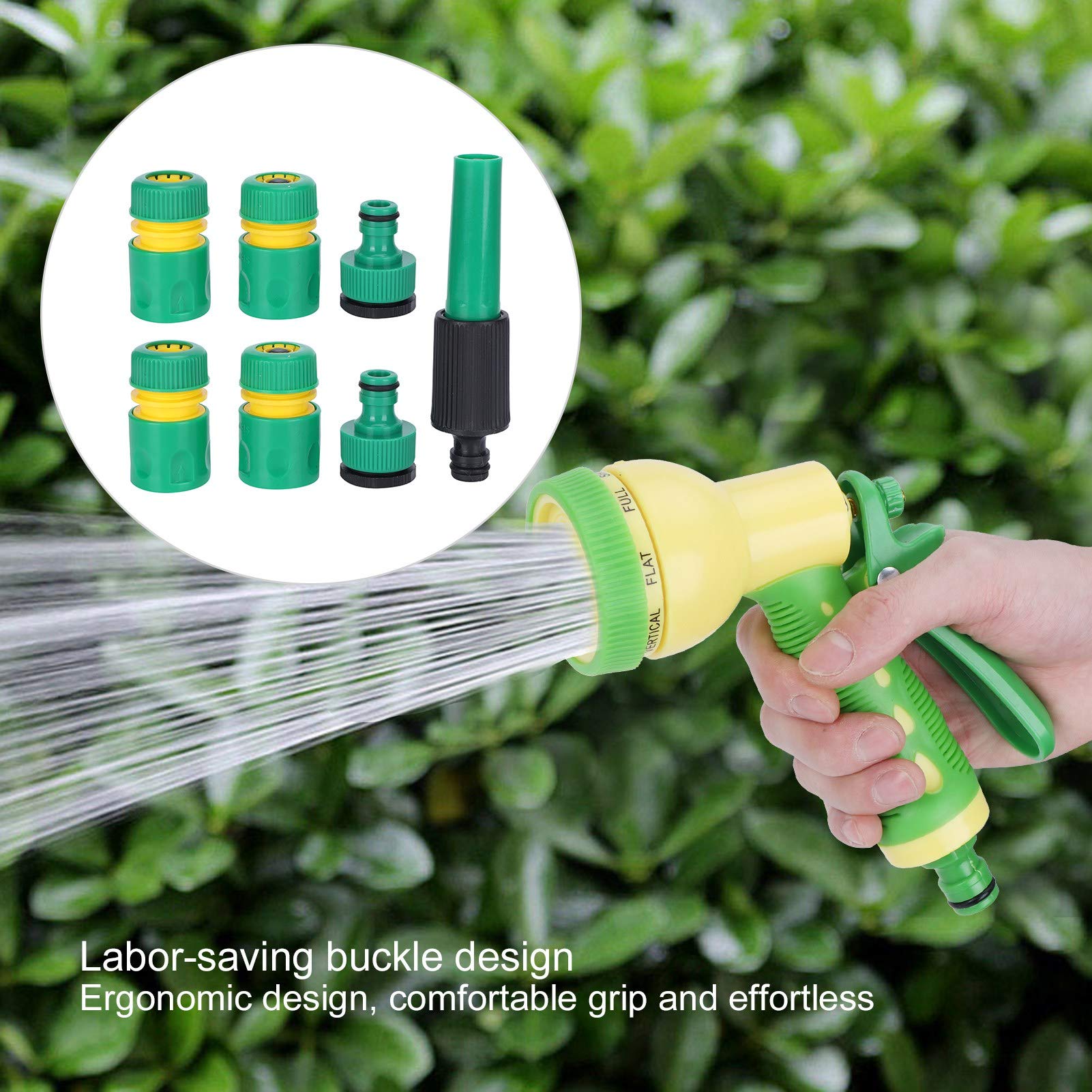 Kuuleyn Pistola Irrigazione Giardino 8 Getti Lancia Alta Pressione