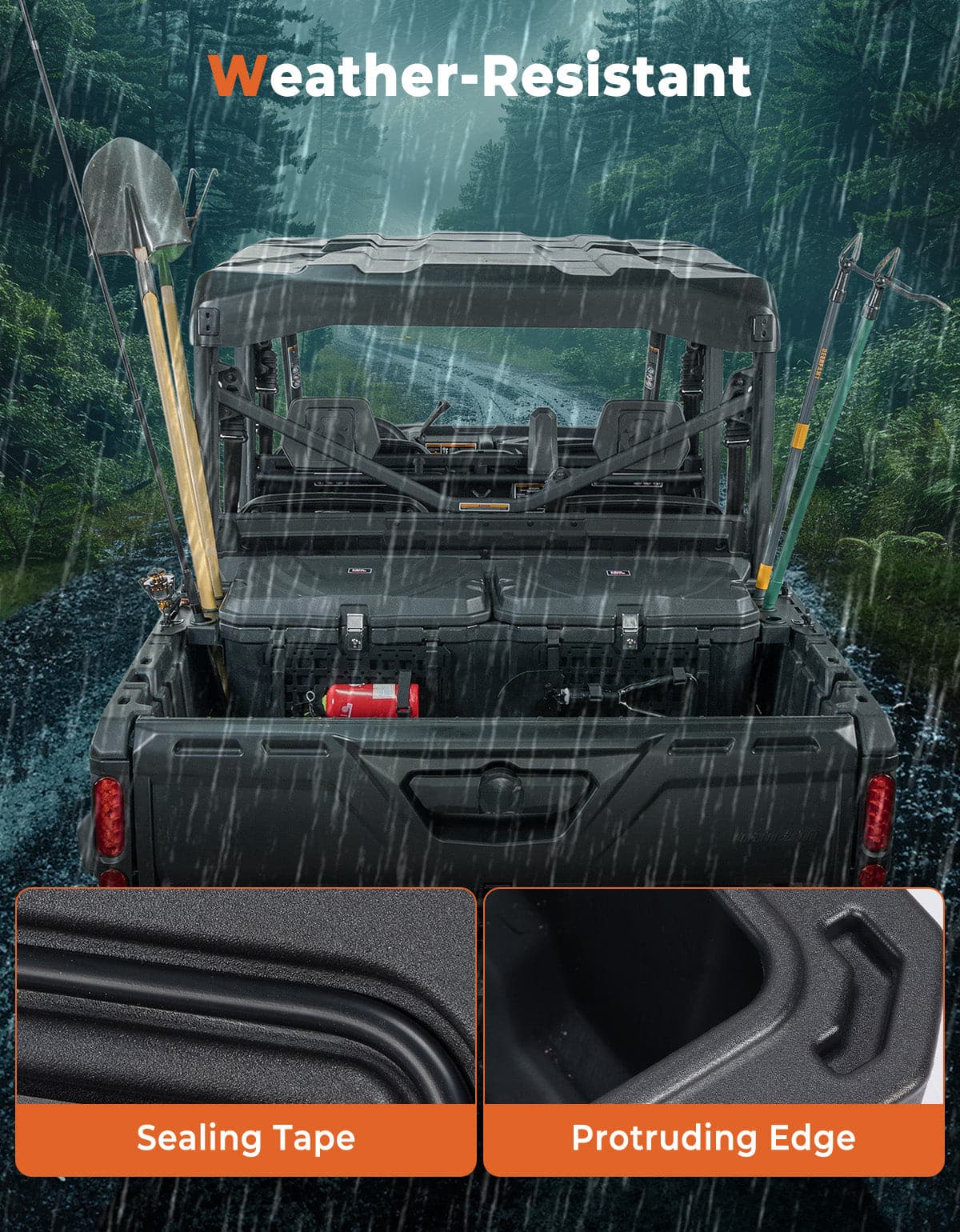 KEMIMOTO Baule Posteriore 110L per Defender con Serratura