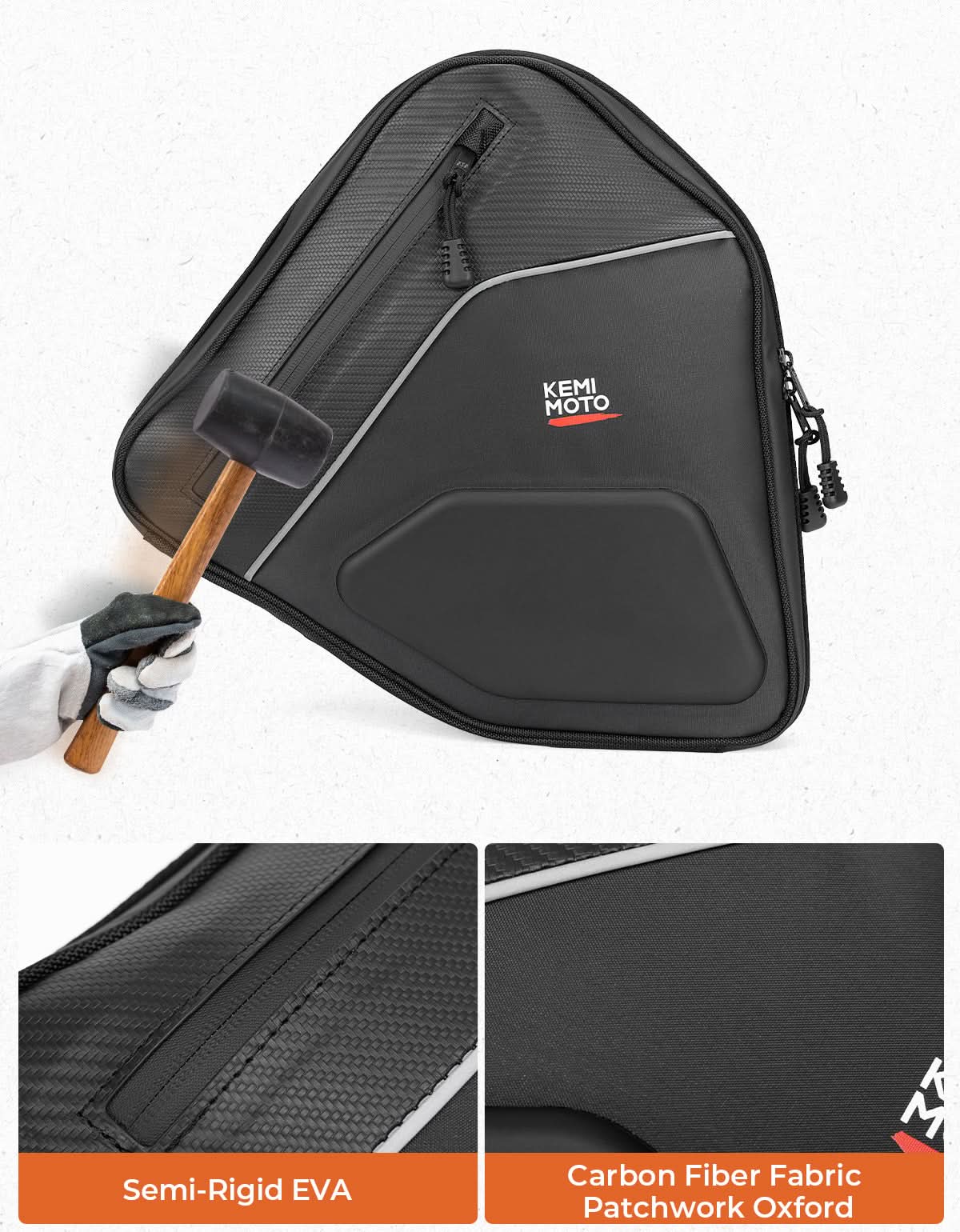 Kemimoto Maverick Sport borsello portiera EVA coppia 4L impermeabile