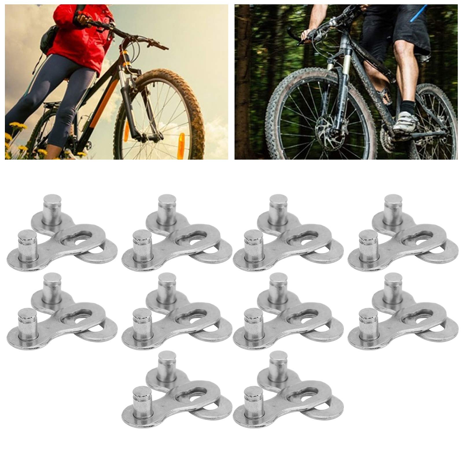 Kuuleyn 10 velocità maglia catena bici argento 10 paia