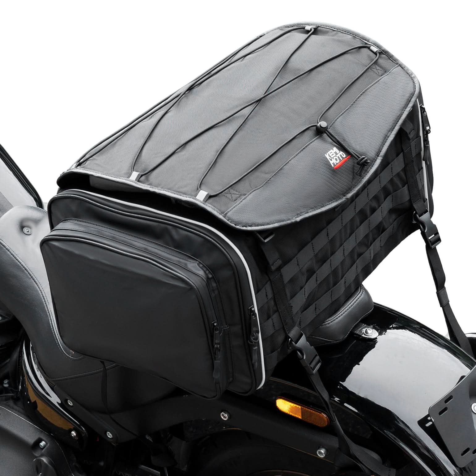 Kemimoto borsa posteriore moto 50L espandibile con copripioggia