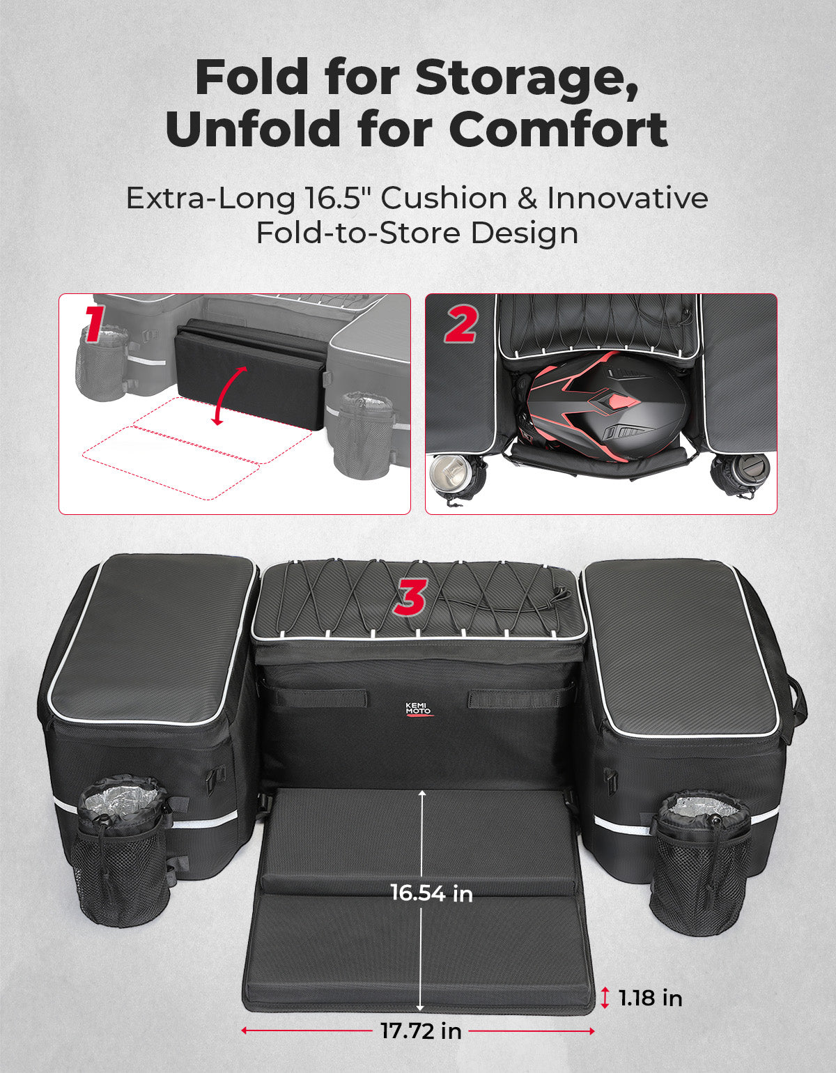 KEMIMOTO Borsa Posteriore ATV 71L con Frigo Impermeabile