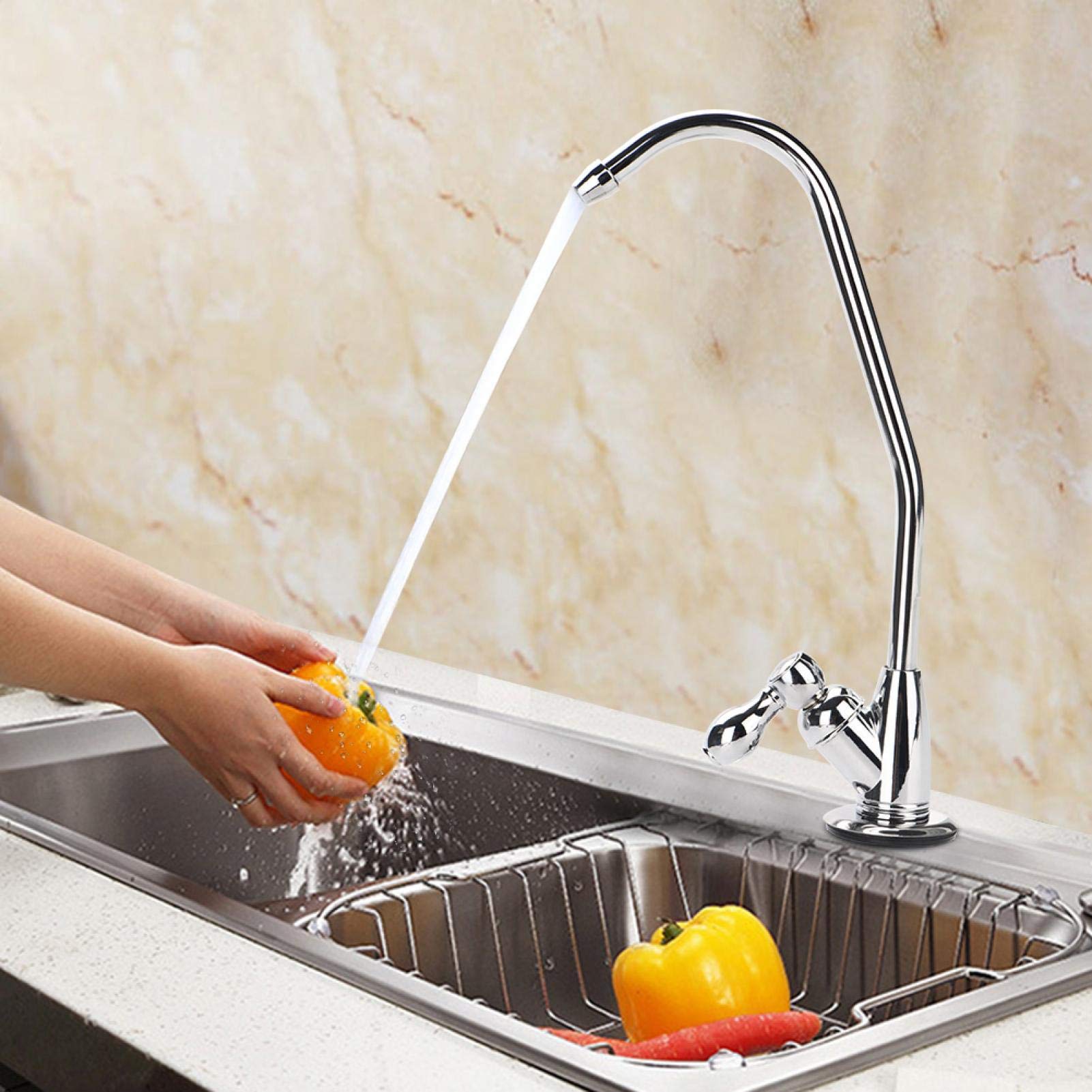 Kuuleyn Rubinetto Collo Oca 1/4 Filtro Acqua 360°