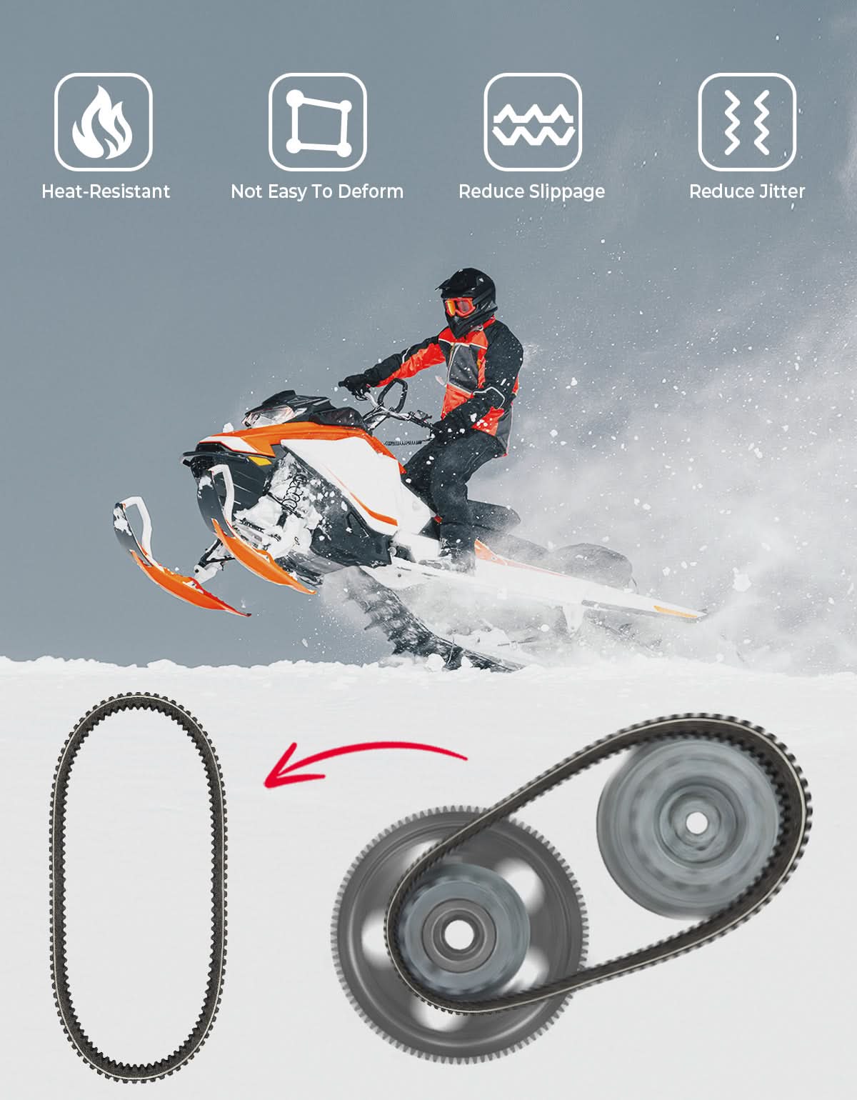 KEMIMOTO cinghia CVT motoslitta Ski-Doo 850 900 Turbo