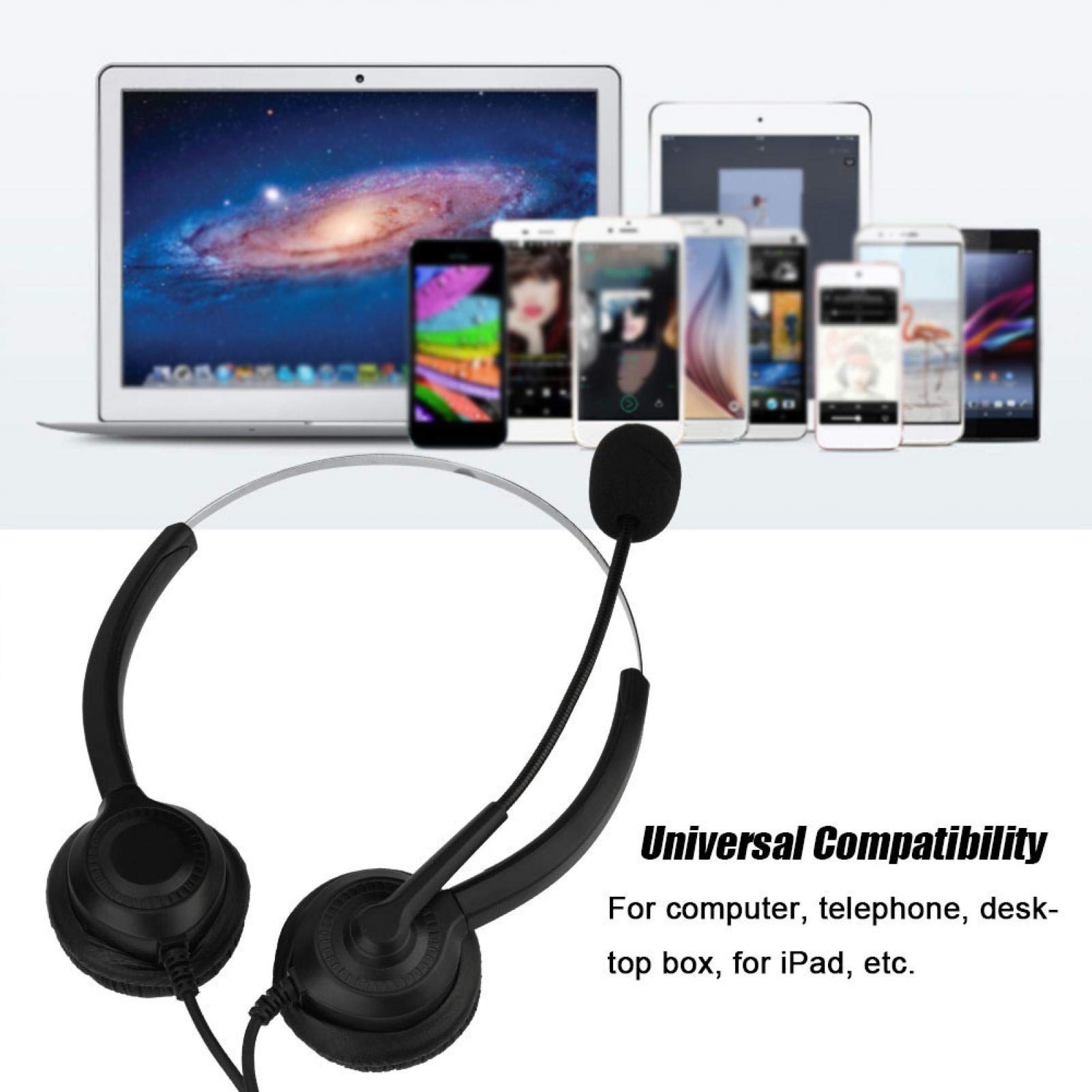 Kuuleyn cuffie call center USB con microfono 250 cm