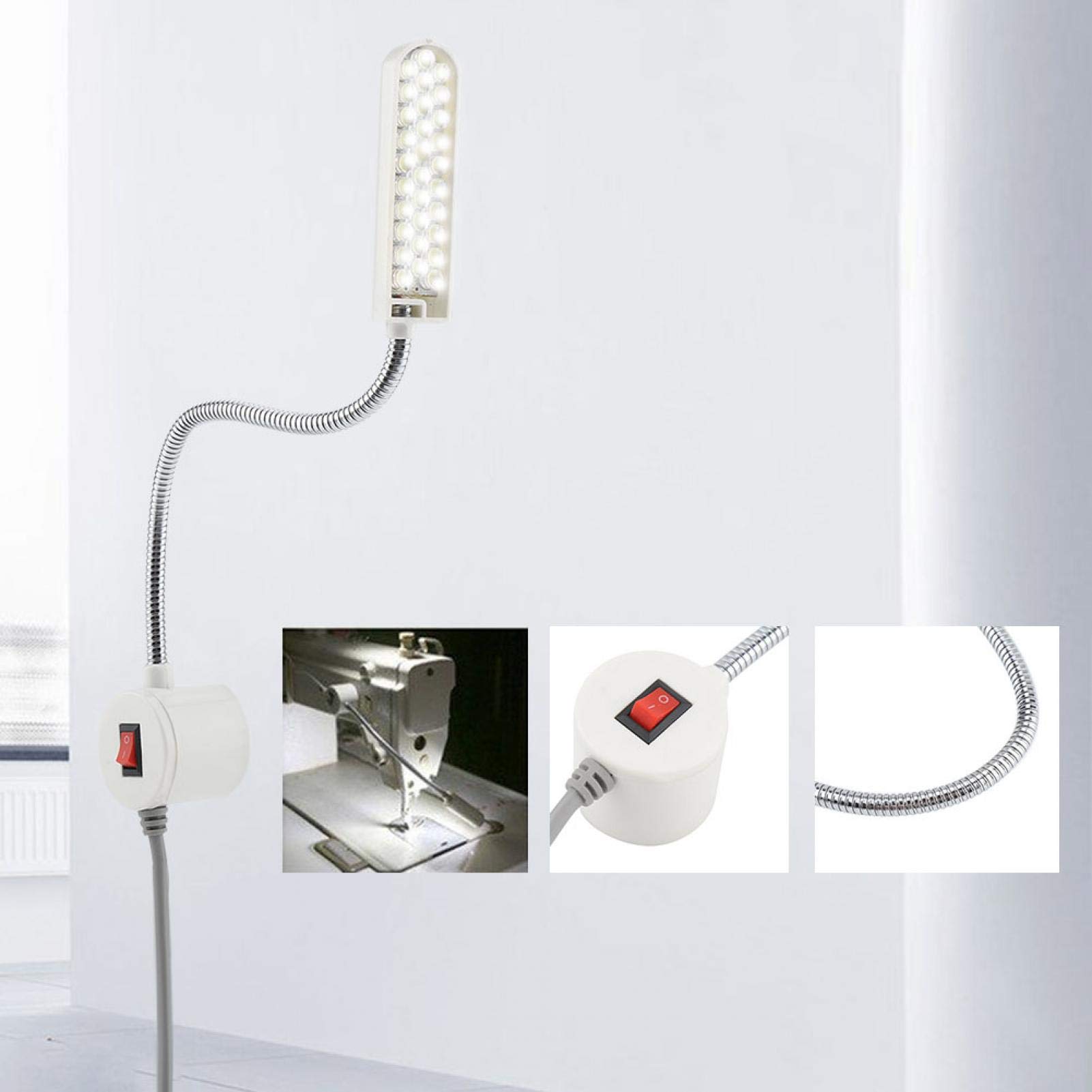 Kuuleyn Lampada Macchina da Cucire 30 LED 220V Grigia