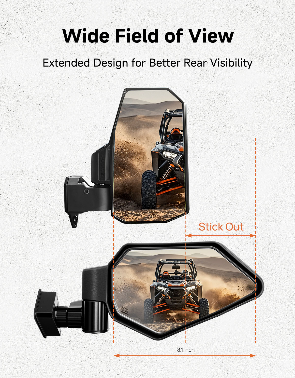 KEMIMOTO Maverick X3 specchietti laterali bandiera USA