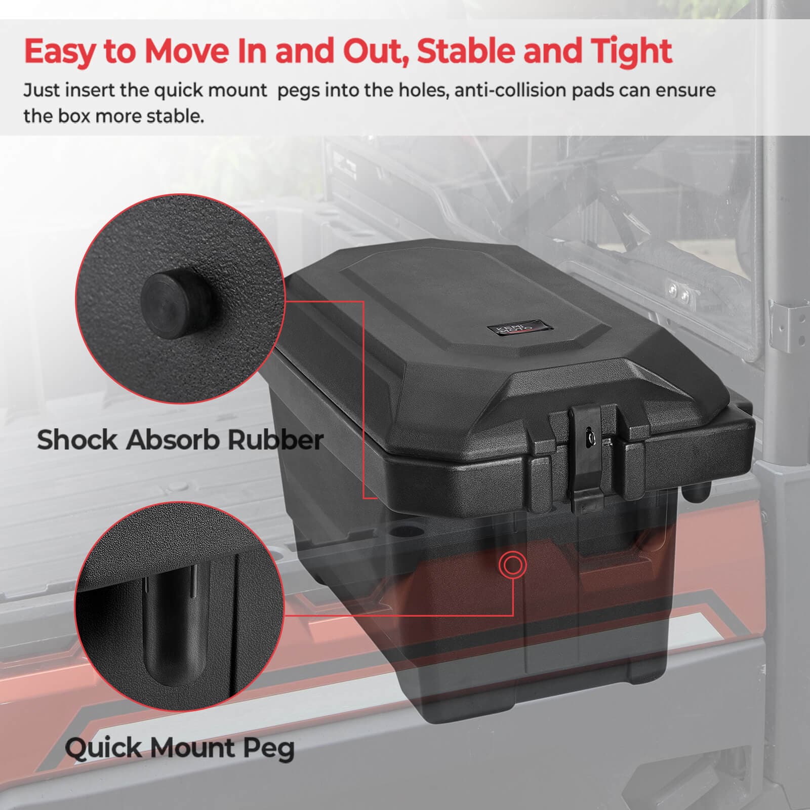 Kemimoto Box Cargo 45L + Box Sottosella 26L Ranger XP 1000