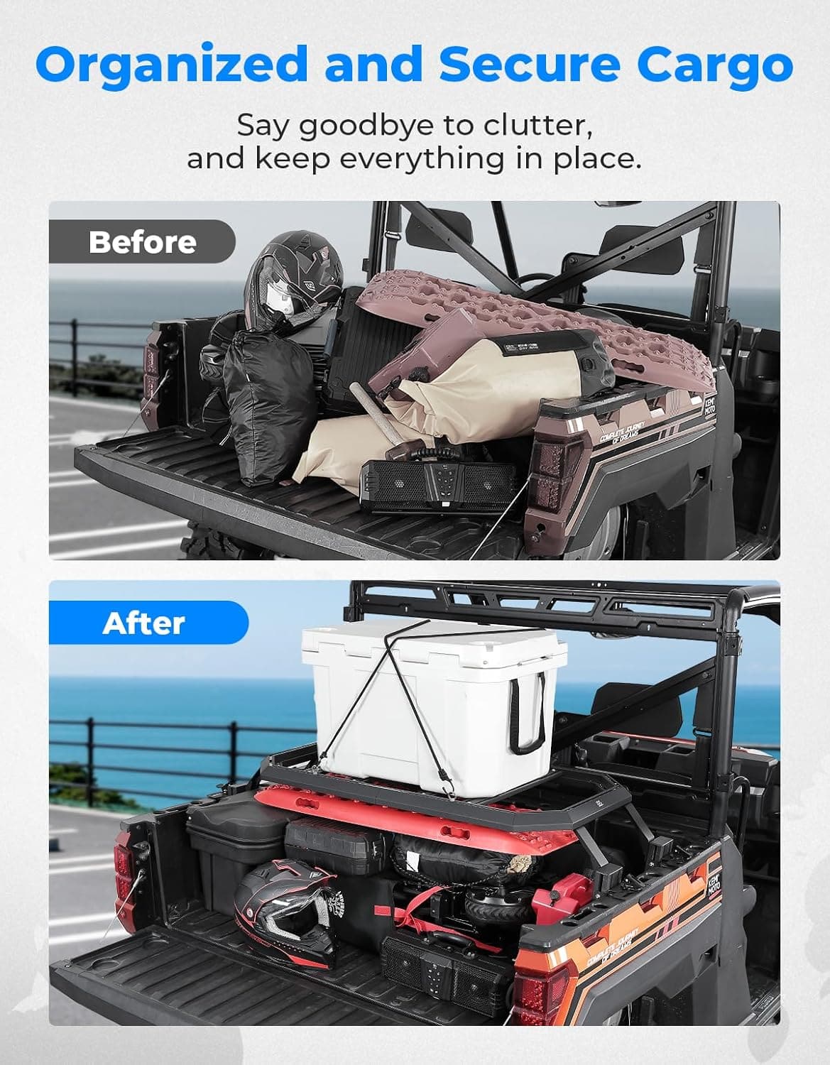 KEMIMOTO portapacchi posteriore Polaris Ranger 1000 alluminio