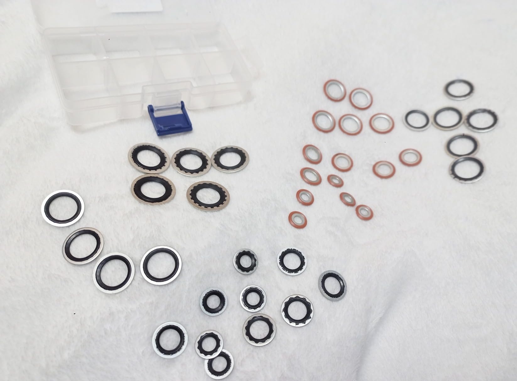 AOWINHIT Kit Guarnizioni Clima Auto 40 Pezzi Alluminio